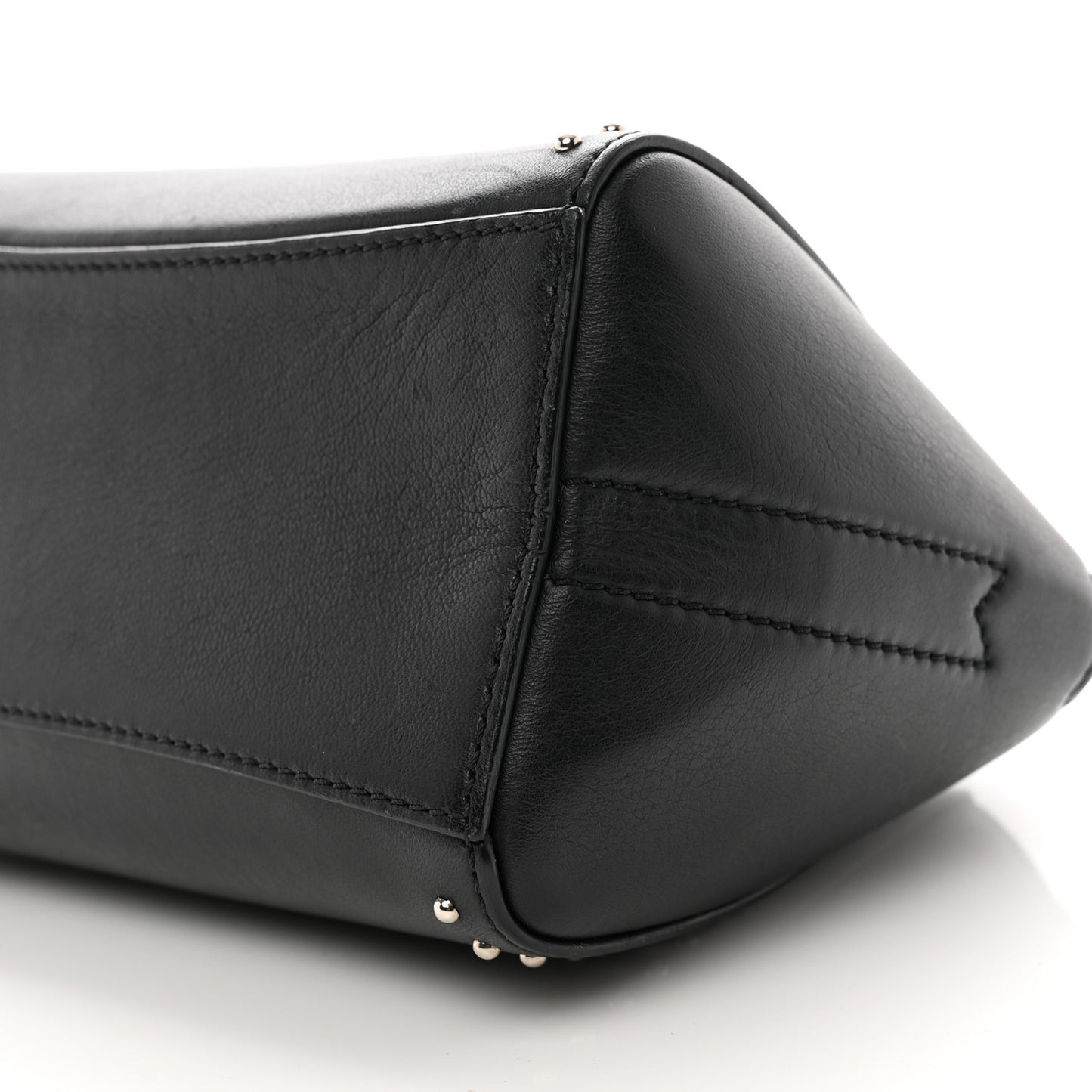 Calfskin Small Studded Antigona Beauty Wristlet Black