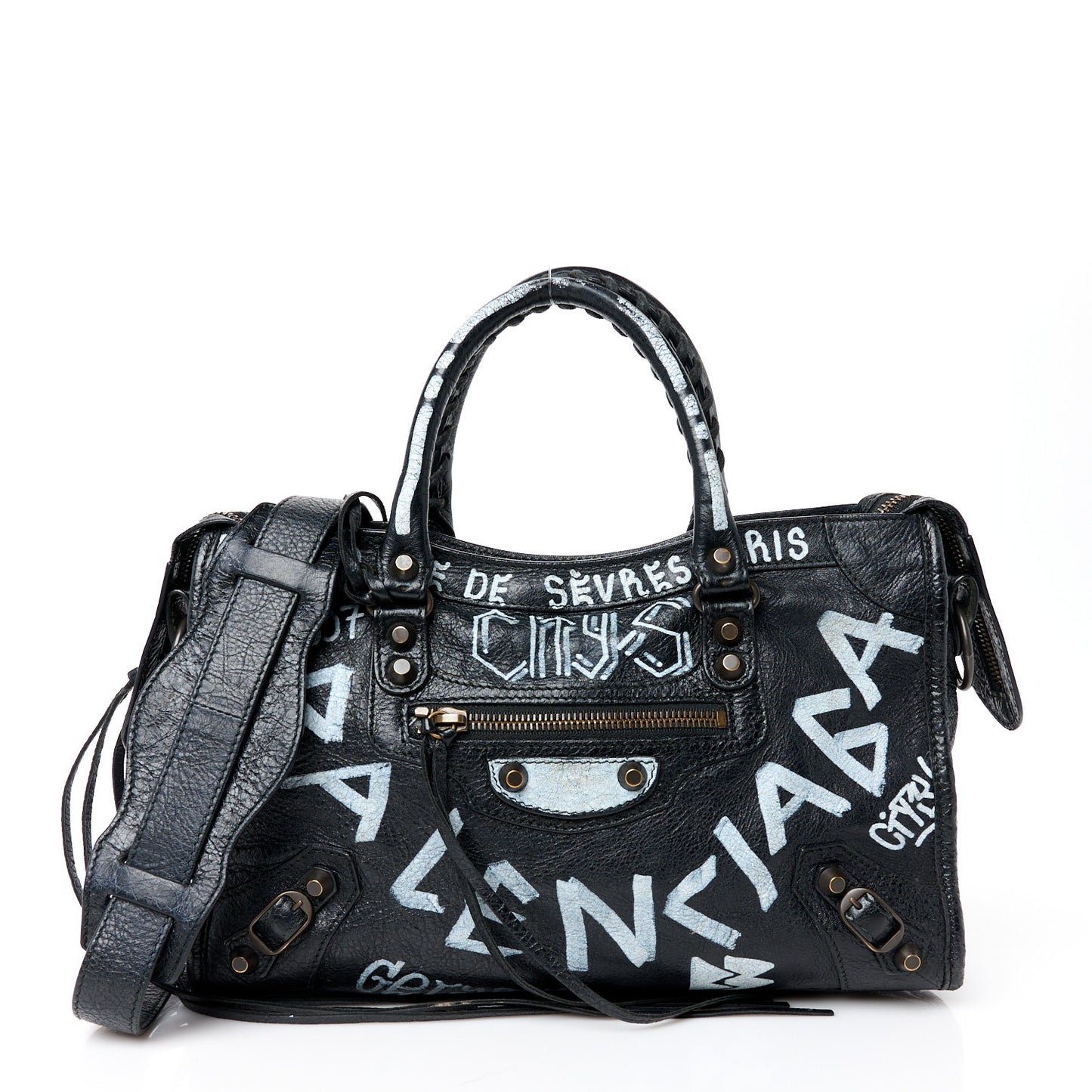 Agneau Classic Hardware Graffiti All Over S City Black