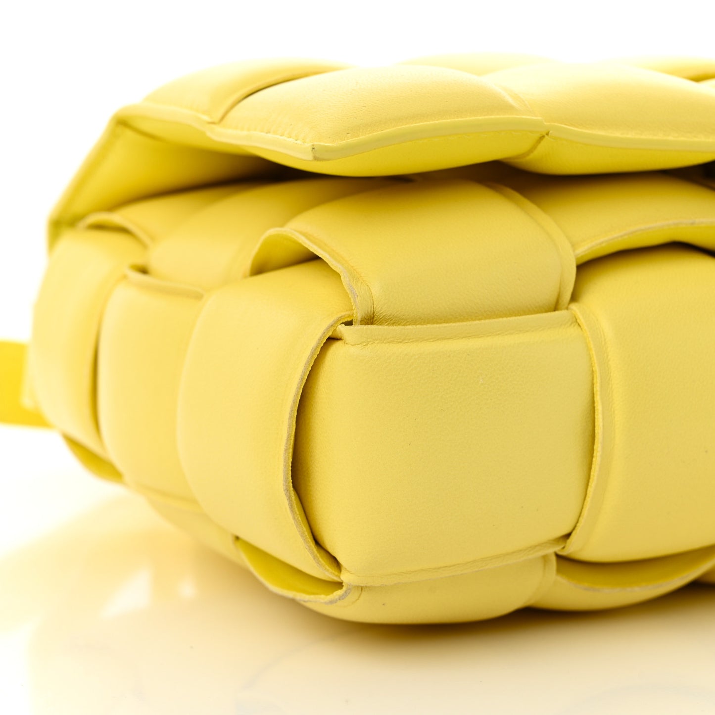 Nappa Maxi Intreccio Padded Cassette Crossbody Bag Sherbert