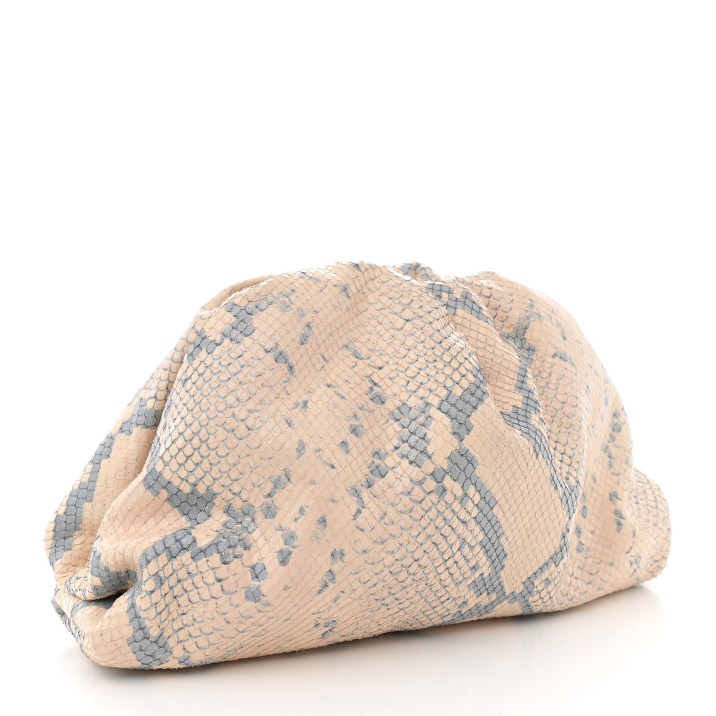 Goatskin Python Embossed Teen Pouch Cantaloupe
