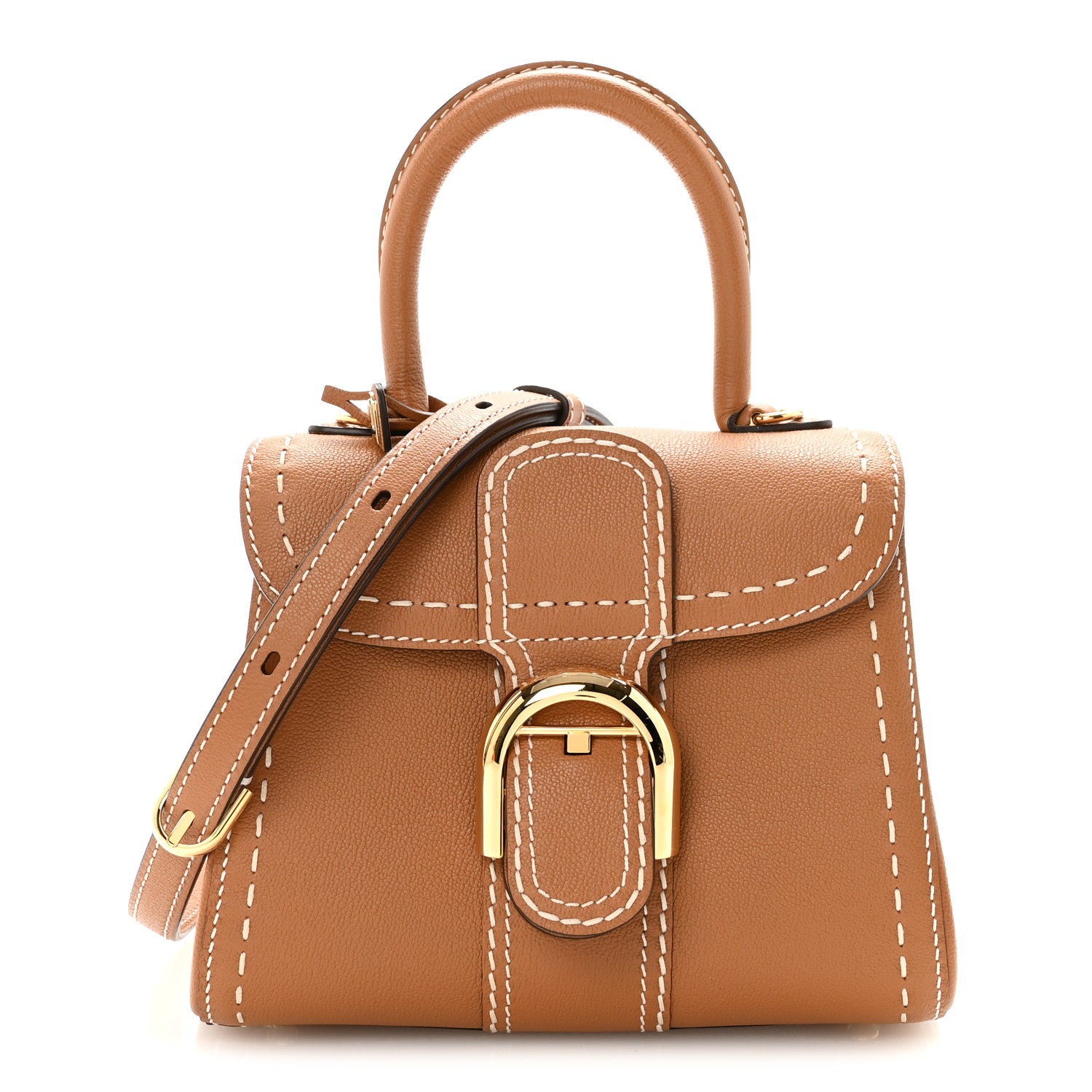 Delvaux Grained Rodeo Calfskin Surpique Mini Brillant Satchel