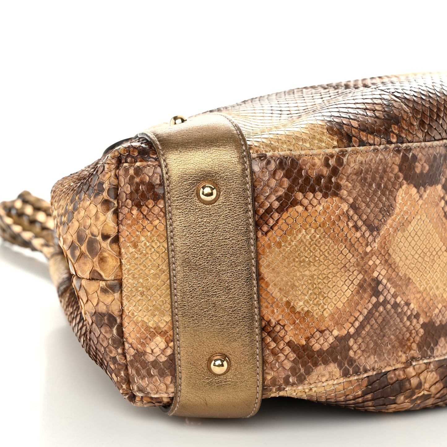 Metallic Snakeskin Medium Pelham Tote Gold