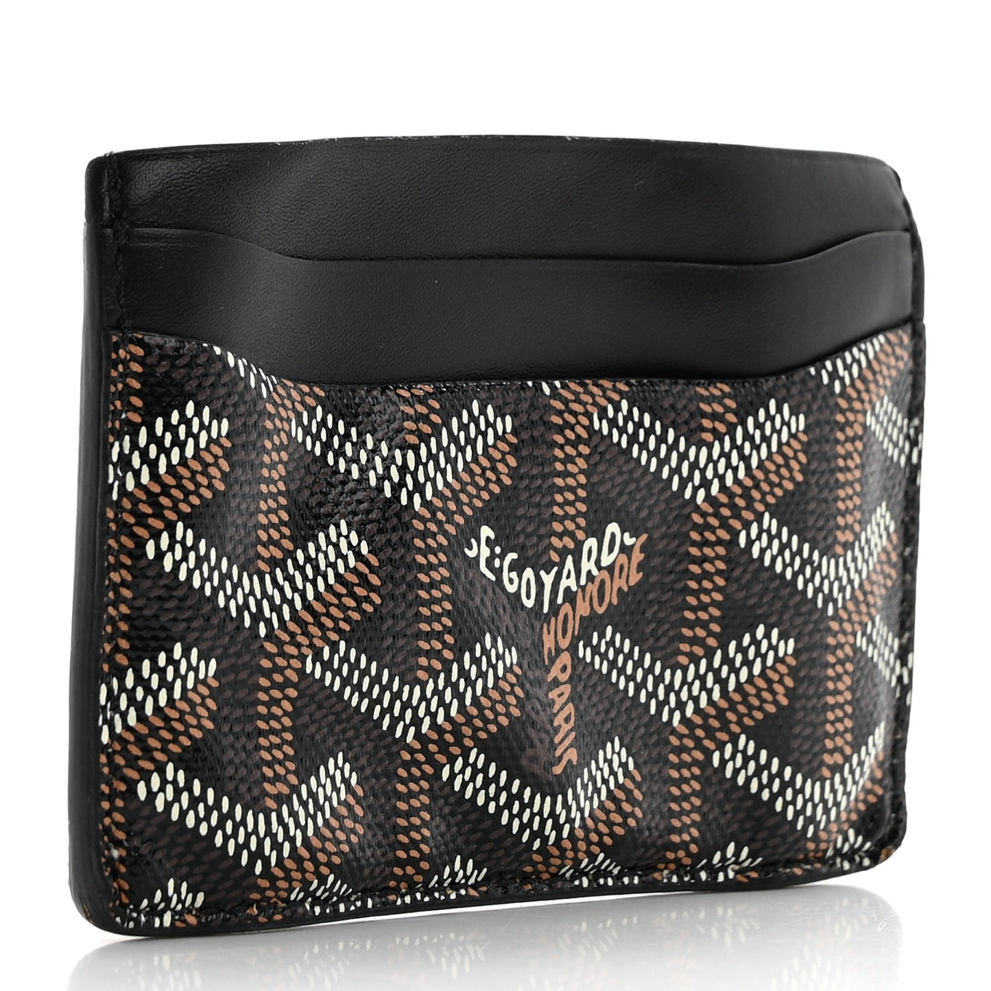 Goyardine Saint Sulpice Card Holder Black