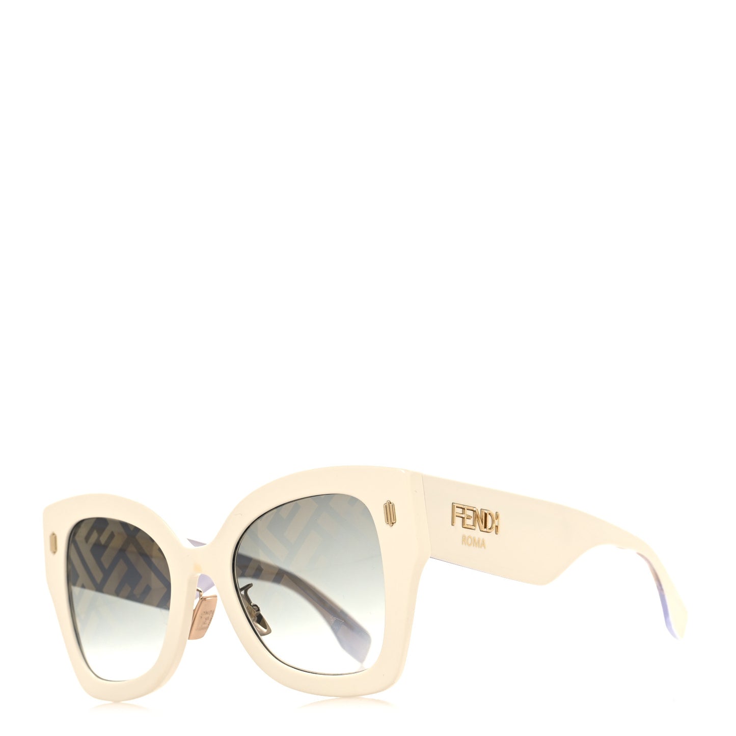 Acetate 53mm Sunglasses FF 0434/G/S White Gold