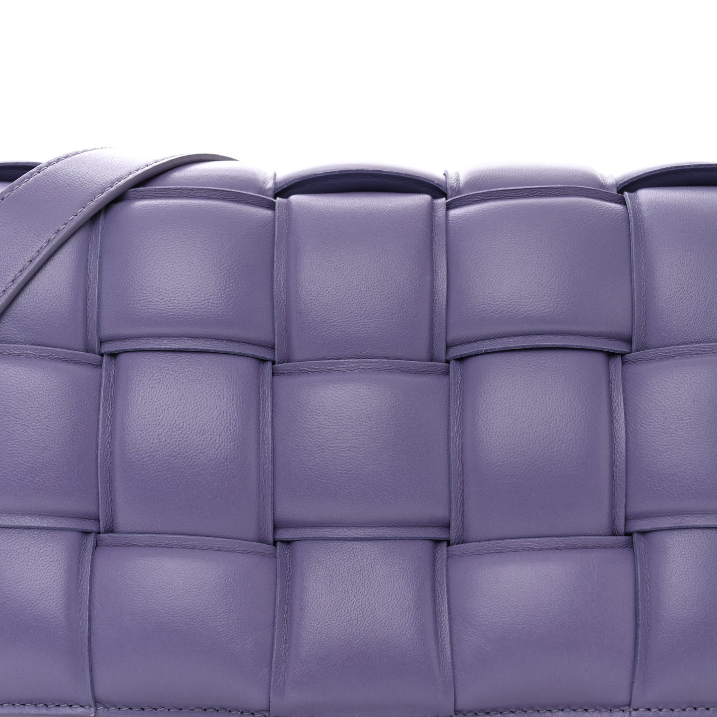 Nappa Maxi Intreccio Padded Cassette Crossbody Bag Lavender