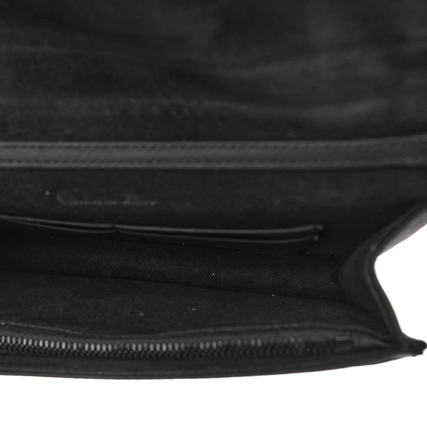 Ultra Matte Calfskin Studded Diorama Wallet on Chain Pouch Black