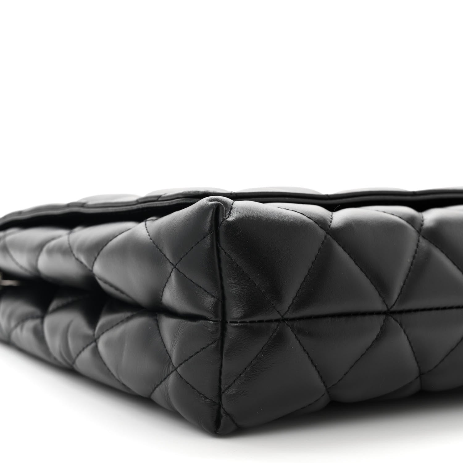 Balenciaga Nappa Calfskin Quilted Large Touch B Shoulder Bag Black 9 of 11