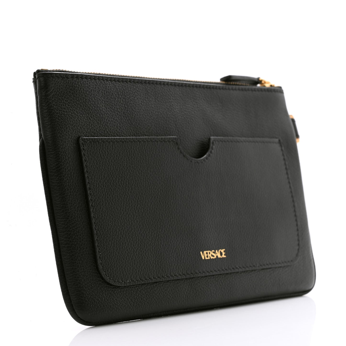 Grained Calfskin La Medusa Pouch Black