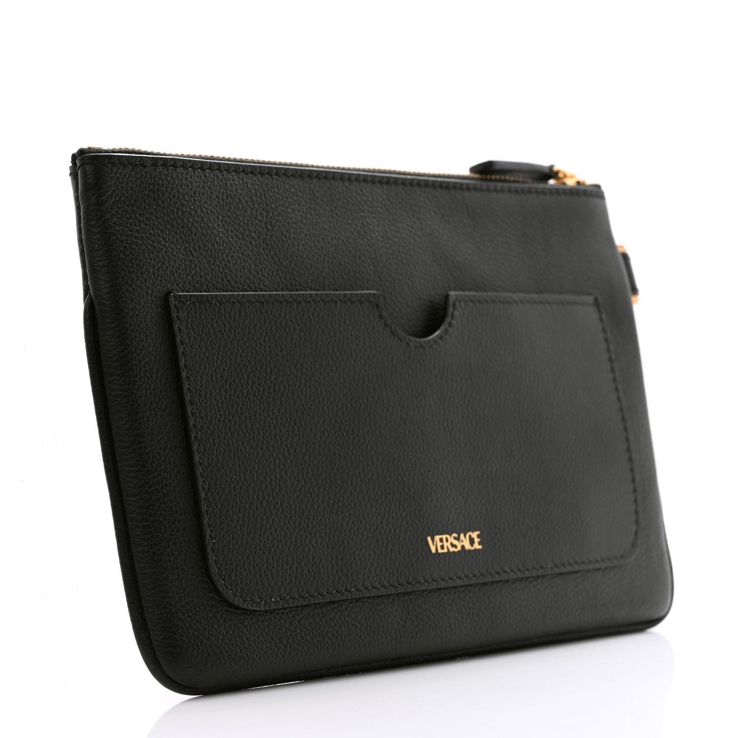 Versace Grained Calfskin La Medusa Pouch Black 3 of 7