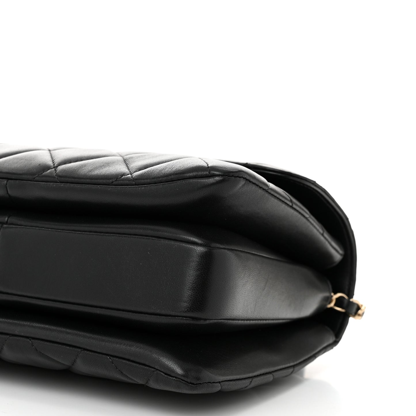 Lambskin Quilted Small Trendy CC Dual Handle Flap Bag Black