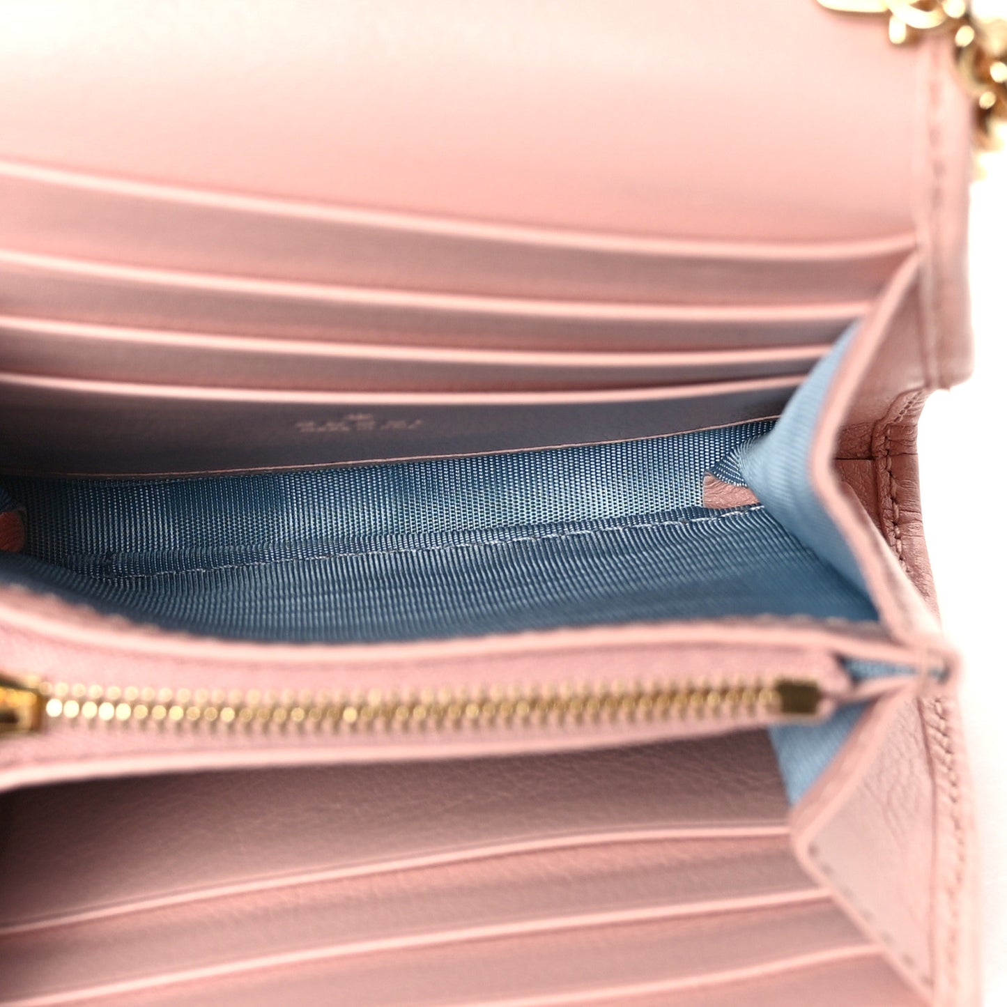 Roxy Calfskin Medium Blondie Chain Wallet Powder Pink