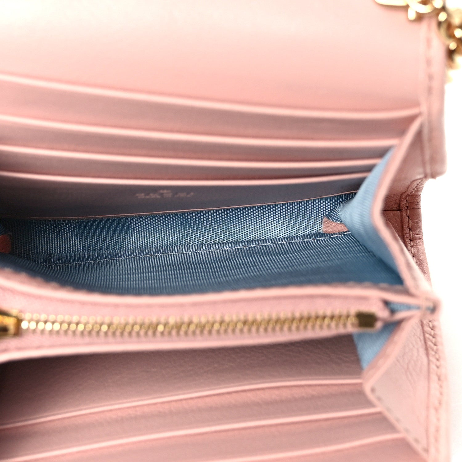 Gucci Roxy Calfskin Medium Blondie Chain Wallet Powder Pink 5 of 8