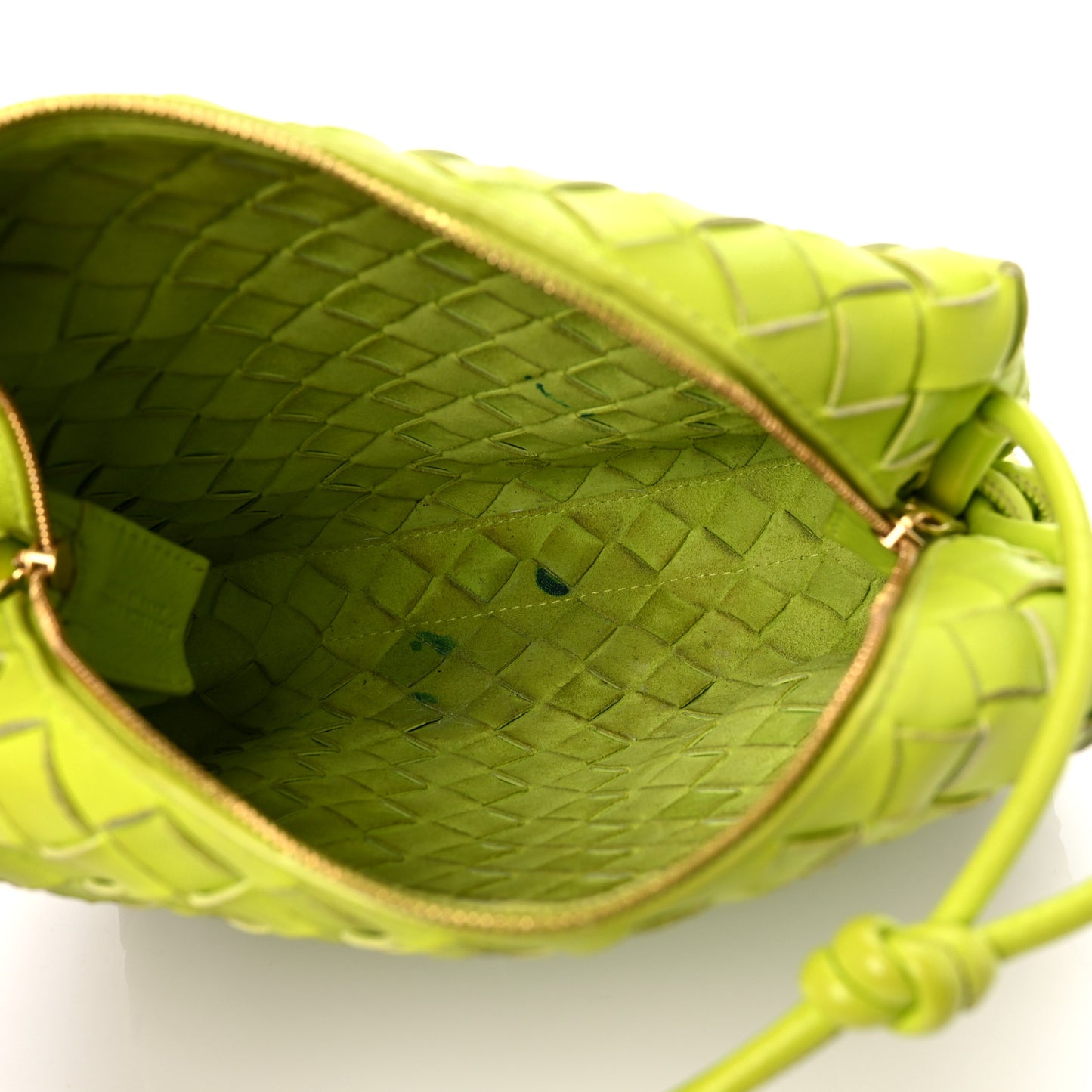 Nappa Intrecciato Small Loop Camera Bag Acid Kiwi