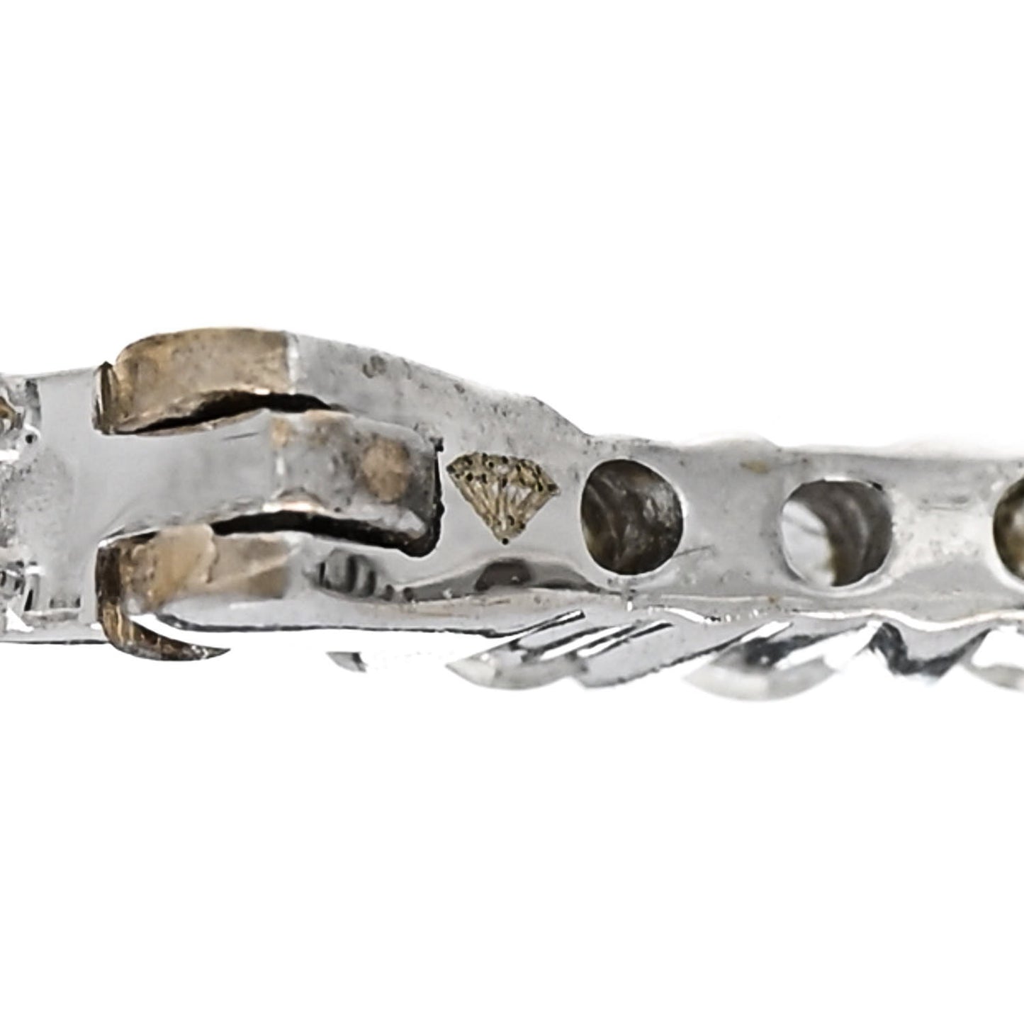18K White Gold Diamond .76ctw Inside Out Hoop Earrings