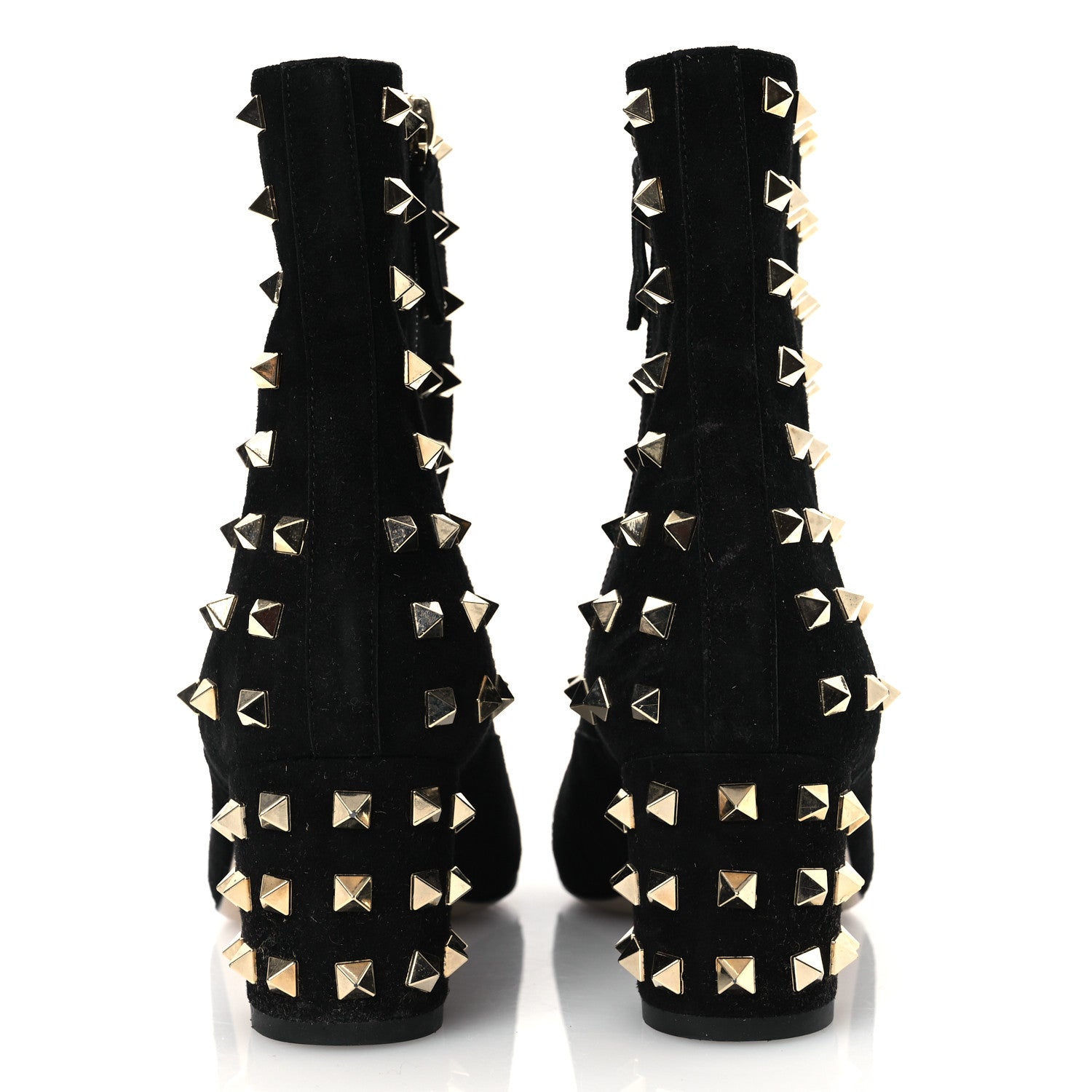 Valentino Garavani Suede Rockstud 100 Ankle Boots 38 Black 6 of 14