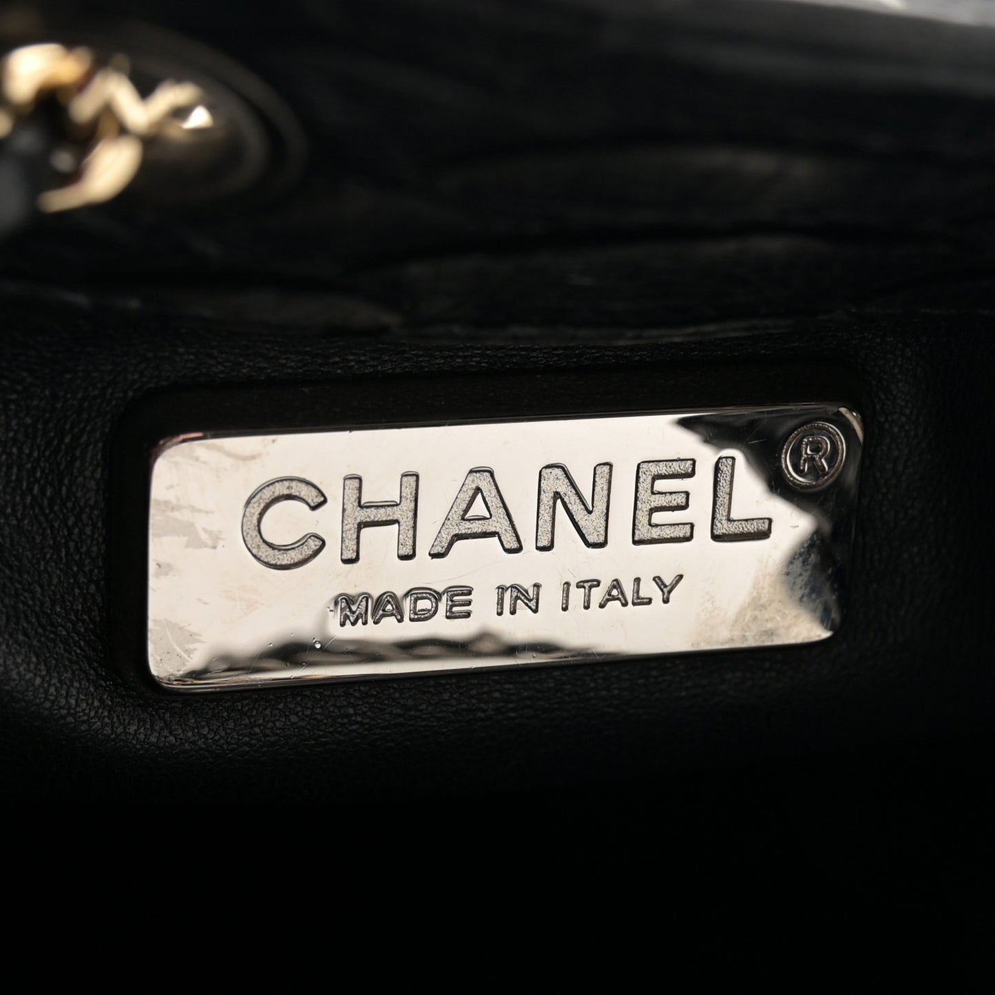 Snakeskin Small Gabrielle Backpack Black