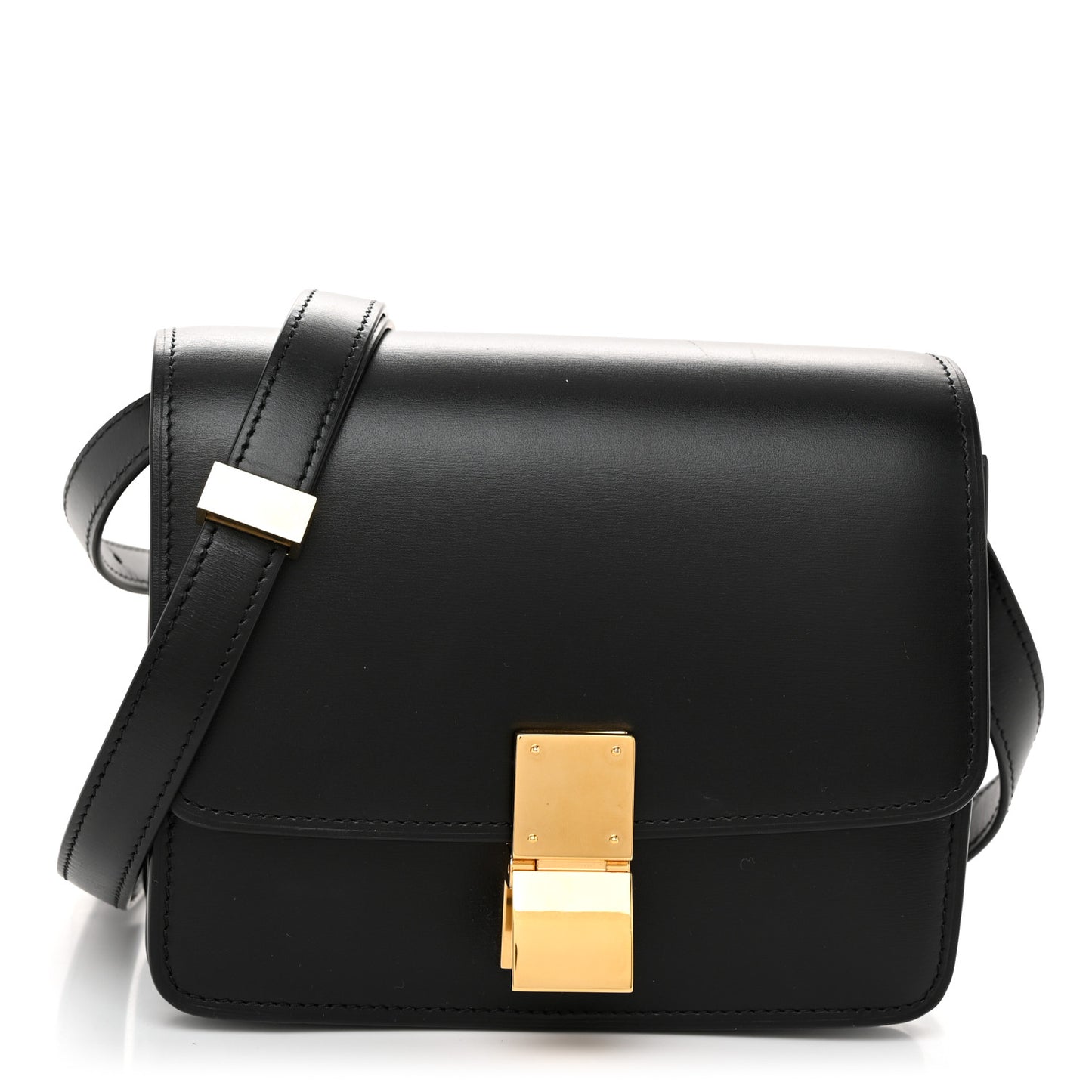 Box Calfskin Small Classic Box Flap Bag Black