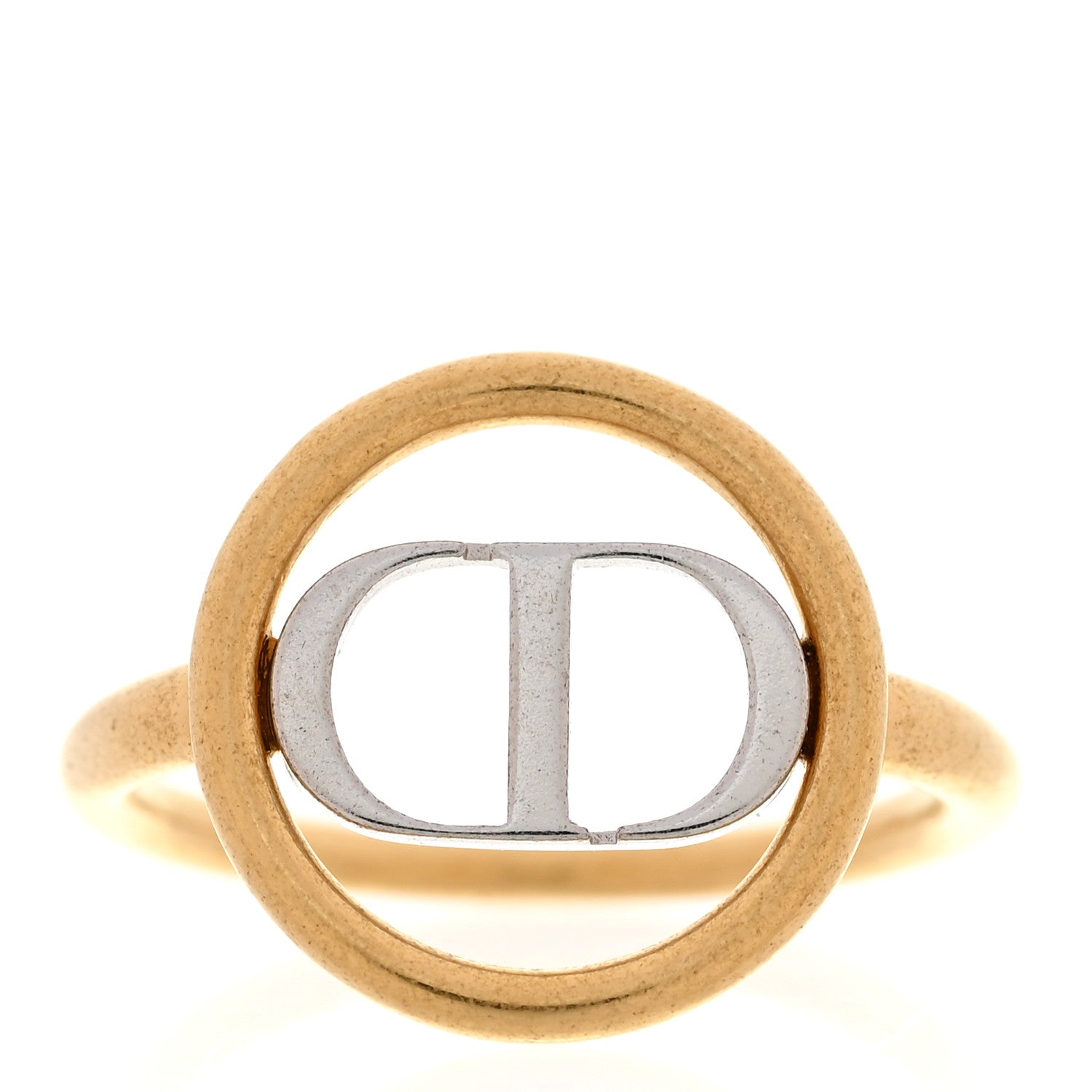 Christian Dior Metal Montaigne 30 Ring Silver Gold 1911770