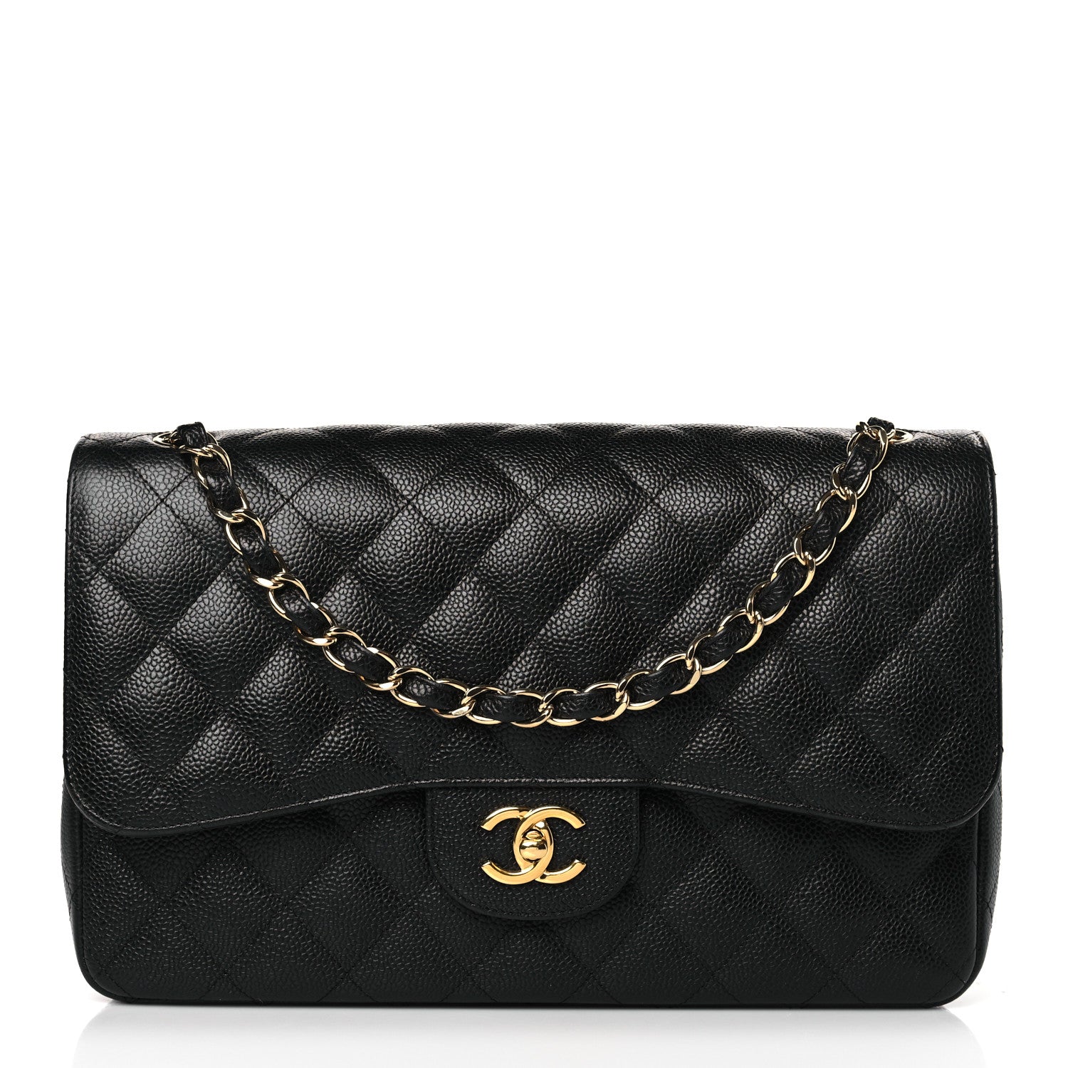Chanel Caviar Quilted Jumbo Double Flap Black 1 of 8
