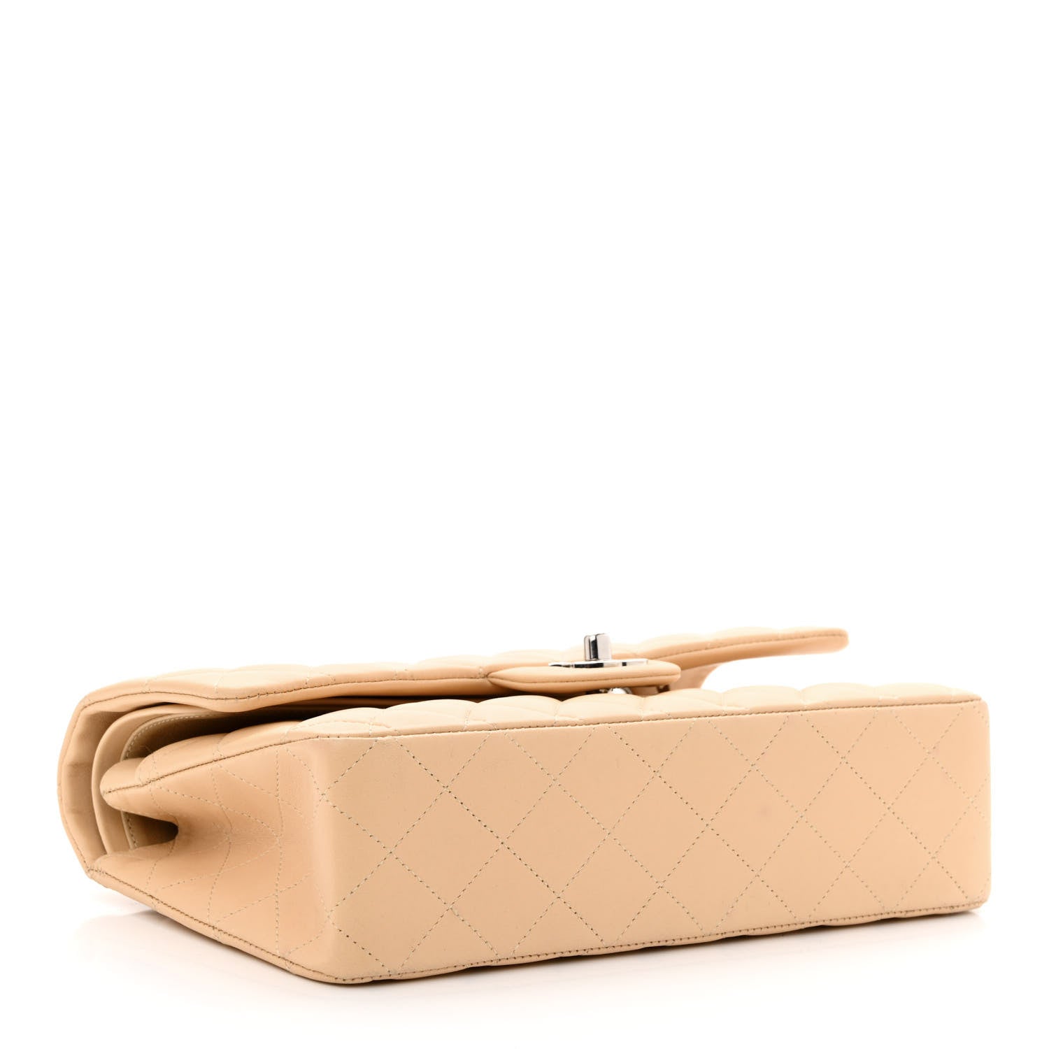Chanel Lambskin Quilted Medium Double Flap Beige 4 of 14