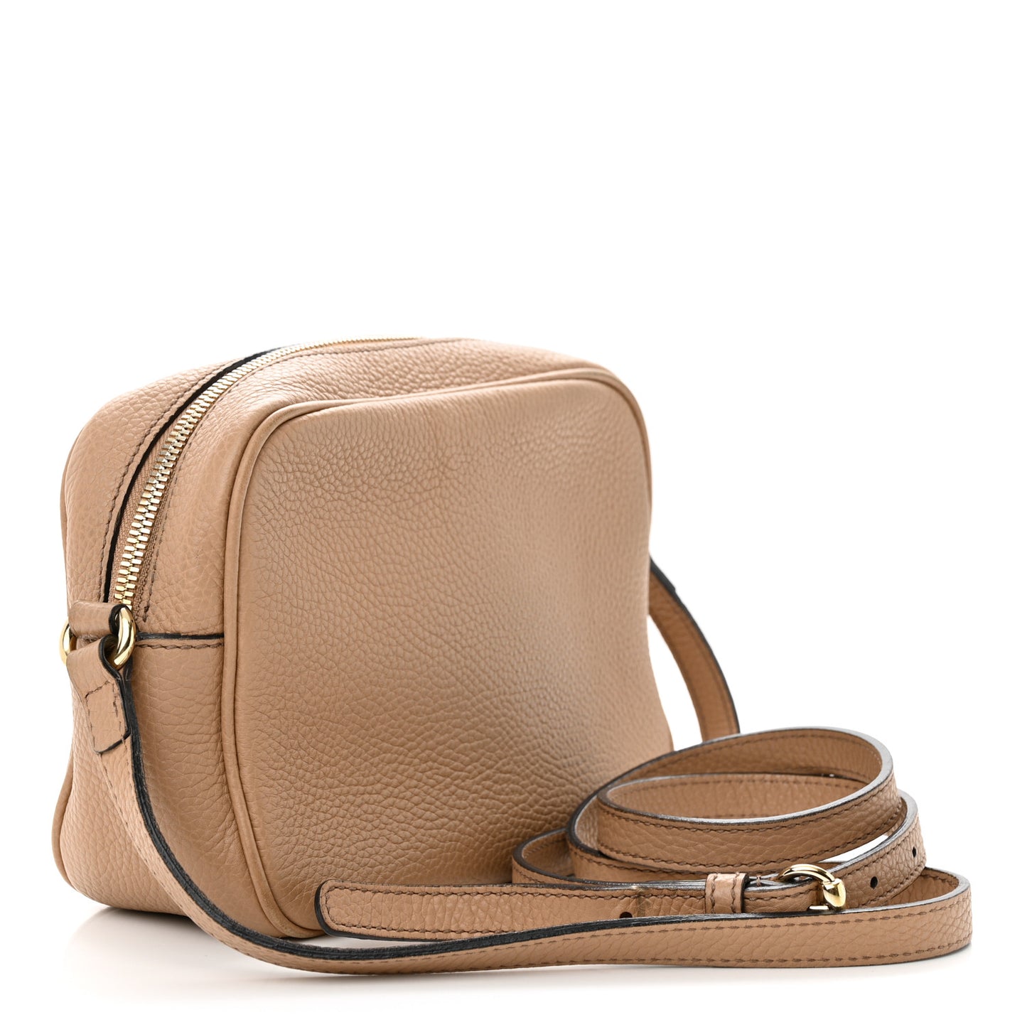 Pebbled Calfskin Small Soho Disco Bag Camelia