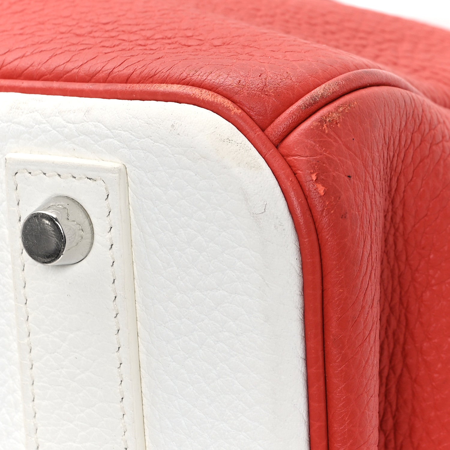 Hermes Togo Casaque Birkin 40 Sanguine White 13 of 13