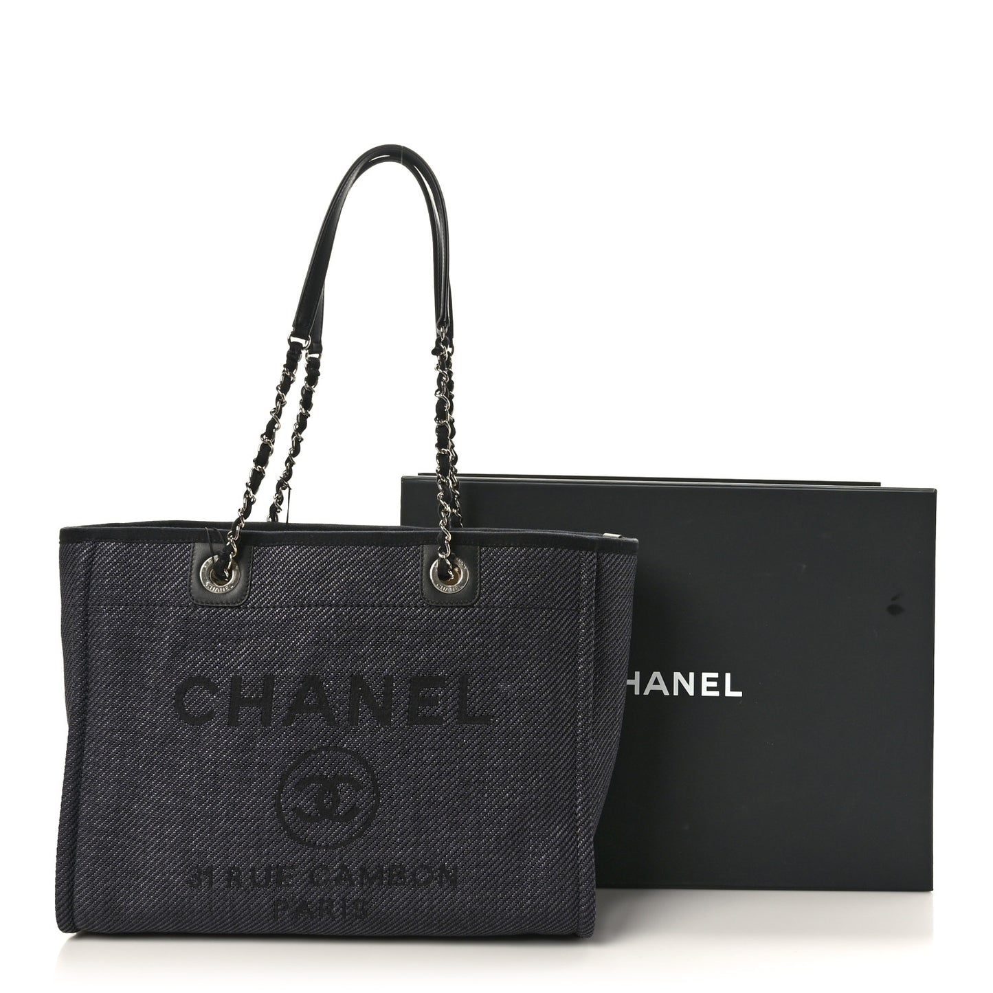 Lurex Boucle Small Deauville Tote Black