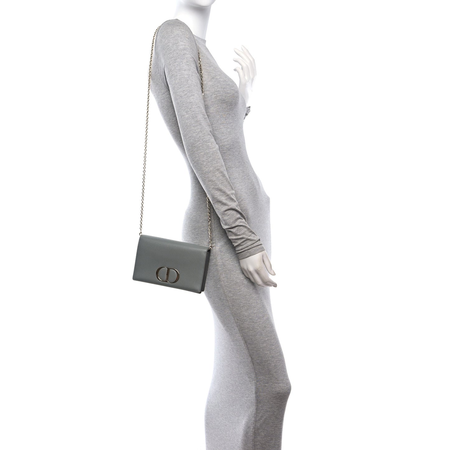 Calfskin 30 Montaigne 2 in 1 Pouch Grey