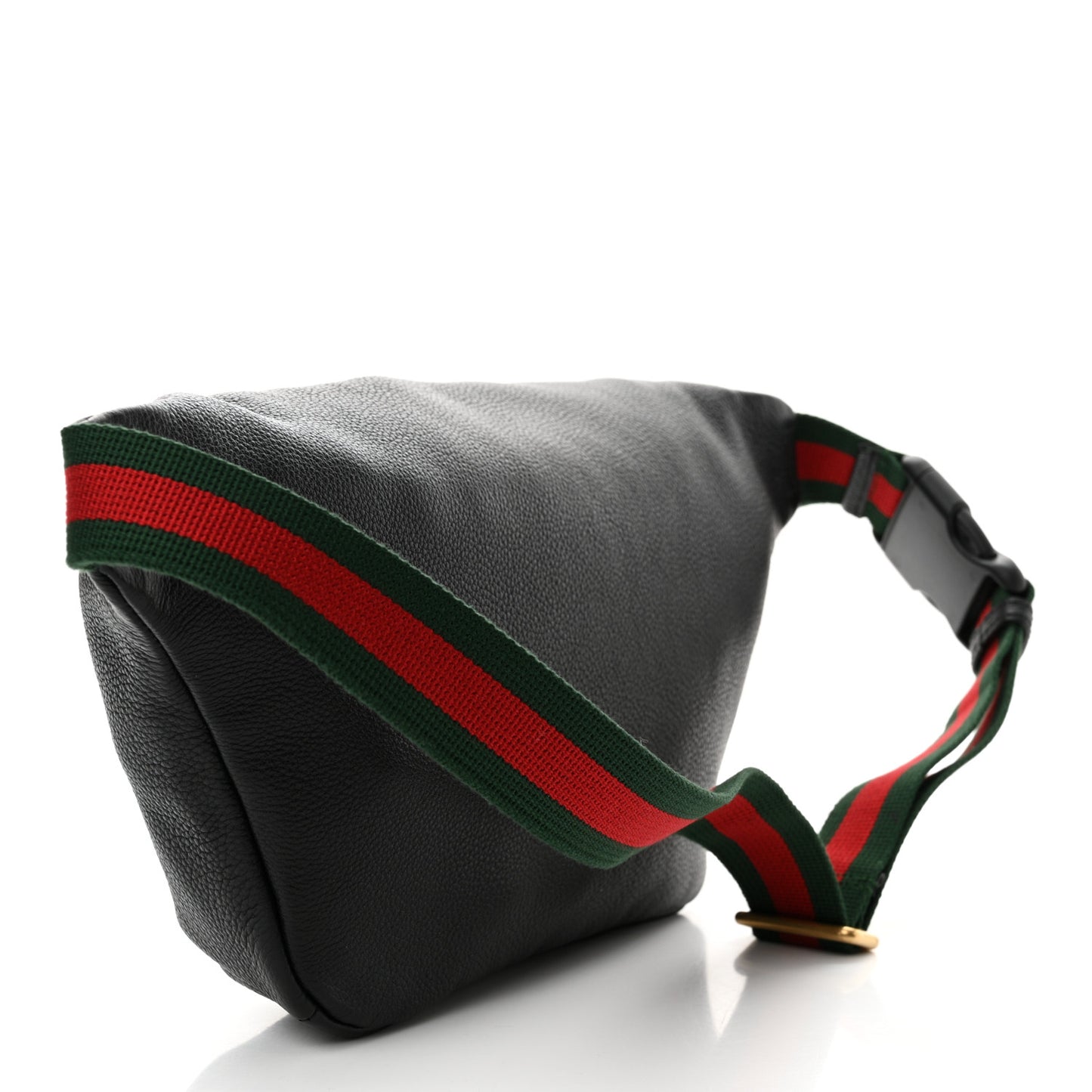 Grained Calfskin Logo Belt Bag Black