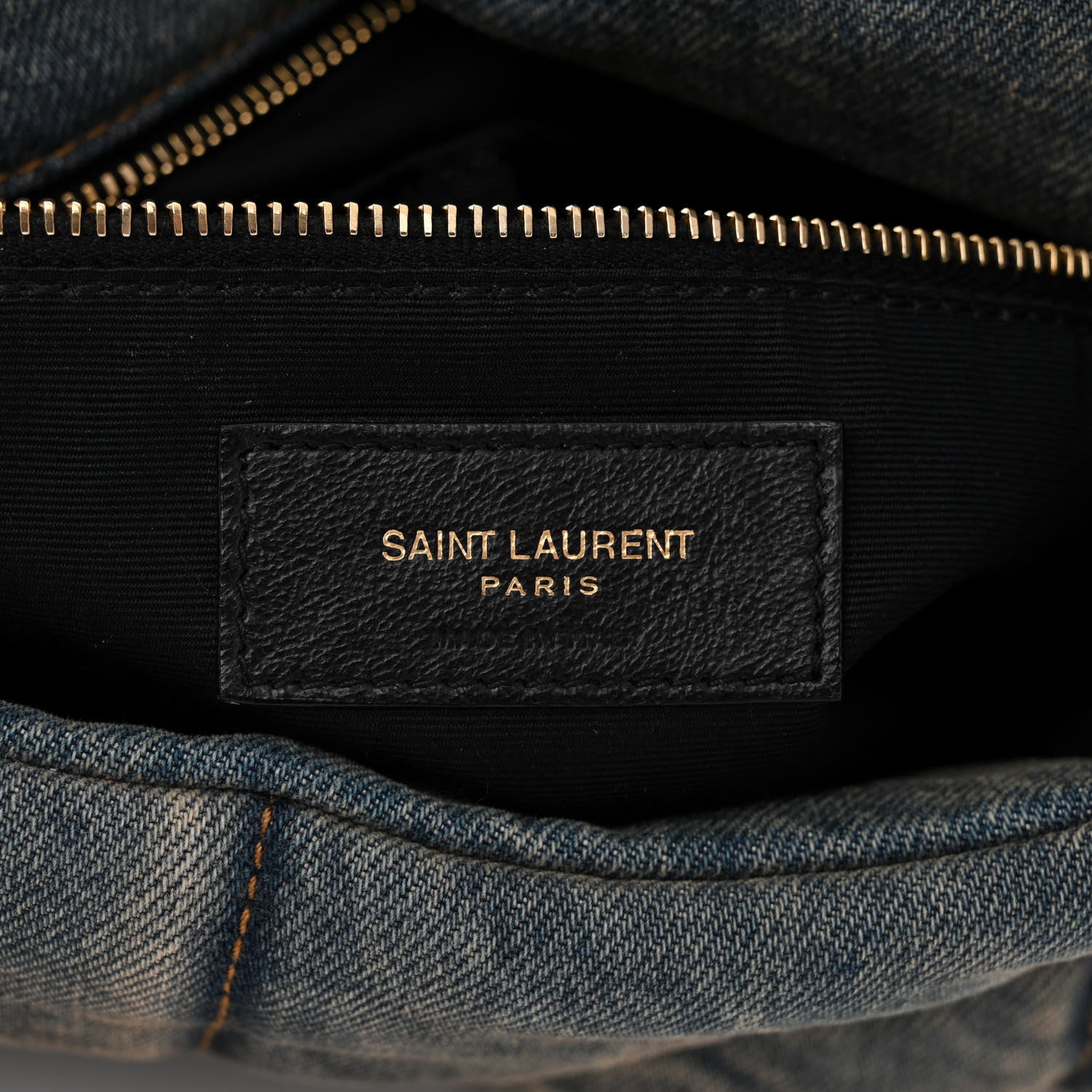 Saint Laurent Denim Quilted Medium Loulou Puffer Monogram Chain Satchel Blue Cinnamon 6 of 11