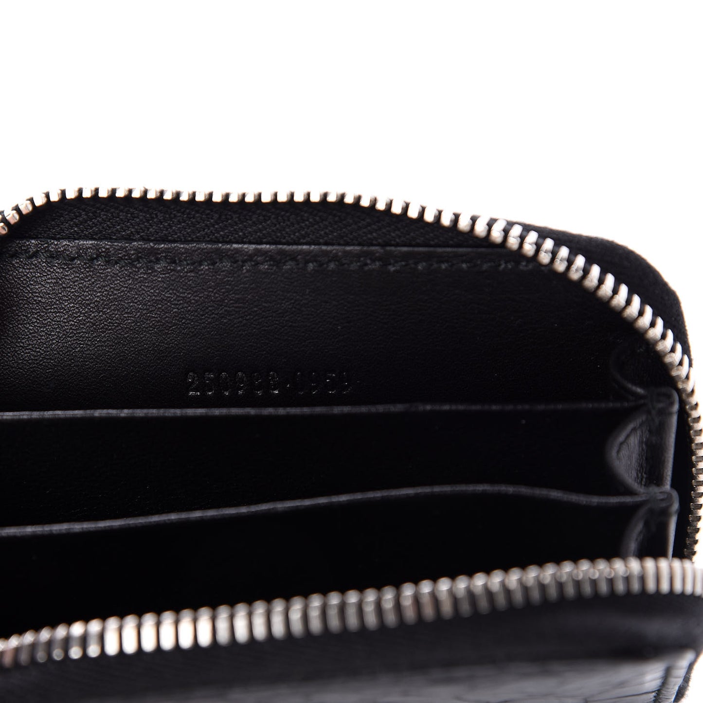 Crocodile Zip Around Card Case Black
