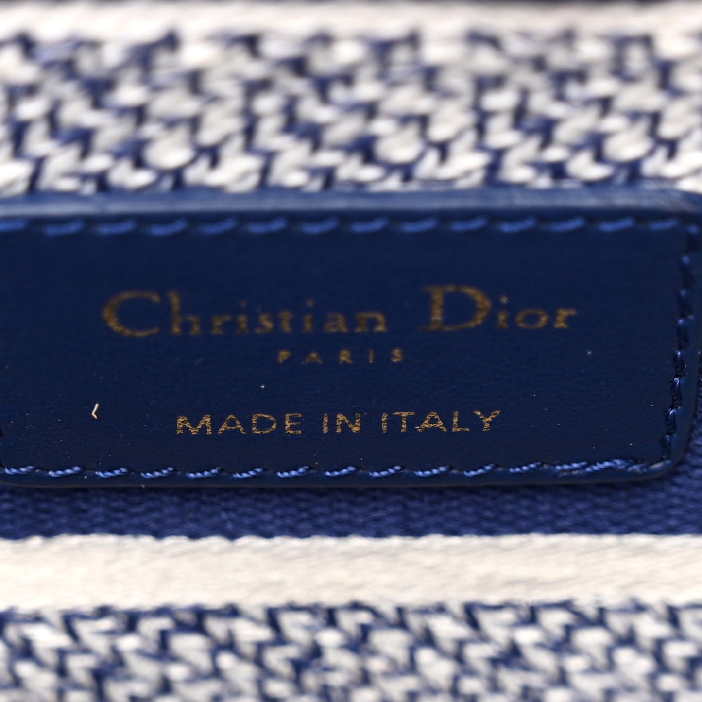 Canvas Reverse Embroidered Rêve d'Infini Medium Lady D-Lite Blue Multicolor