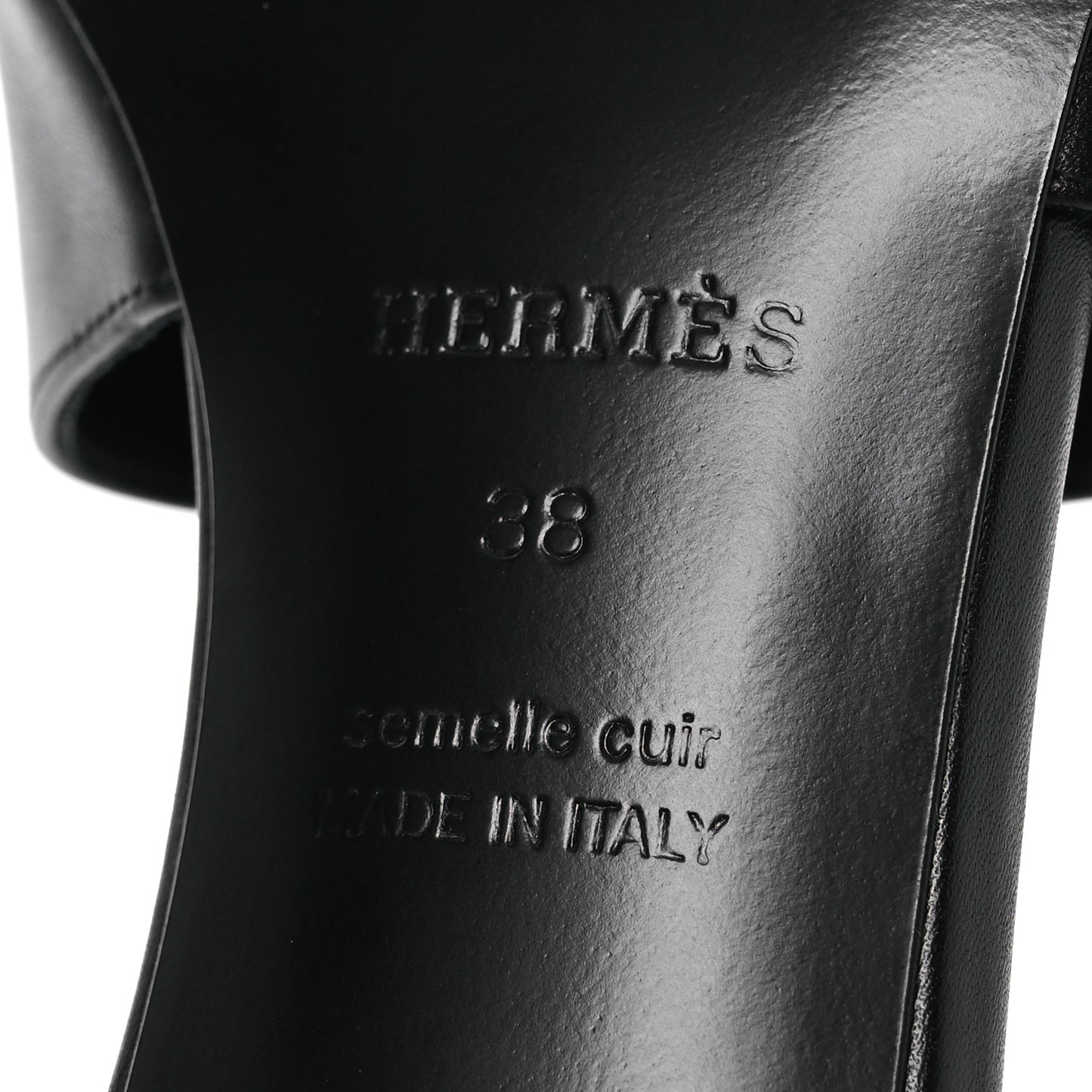 Calfskin Gigi 50 Sandals 38 Black