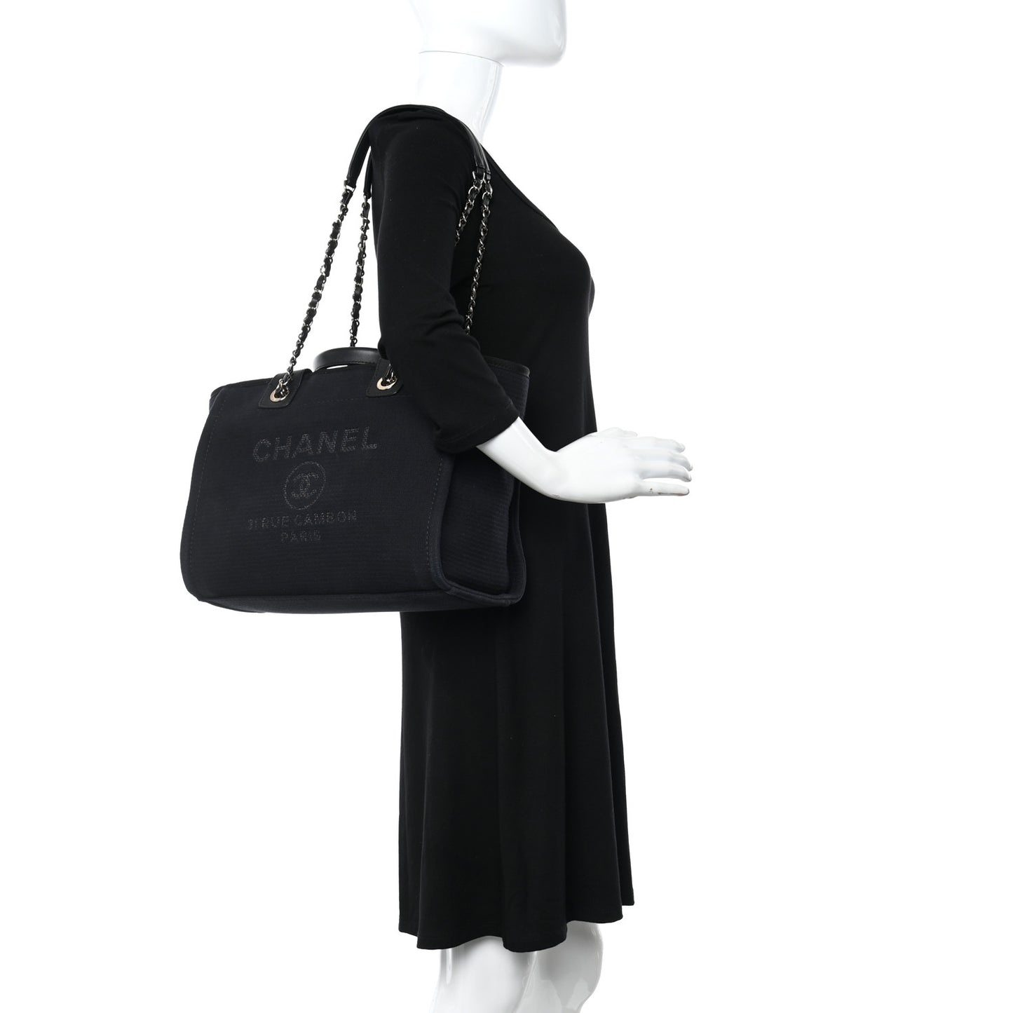 Mixed Fibers Small Deauville Tote Black