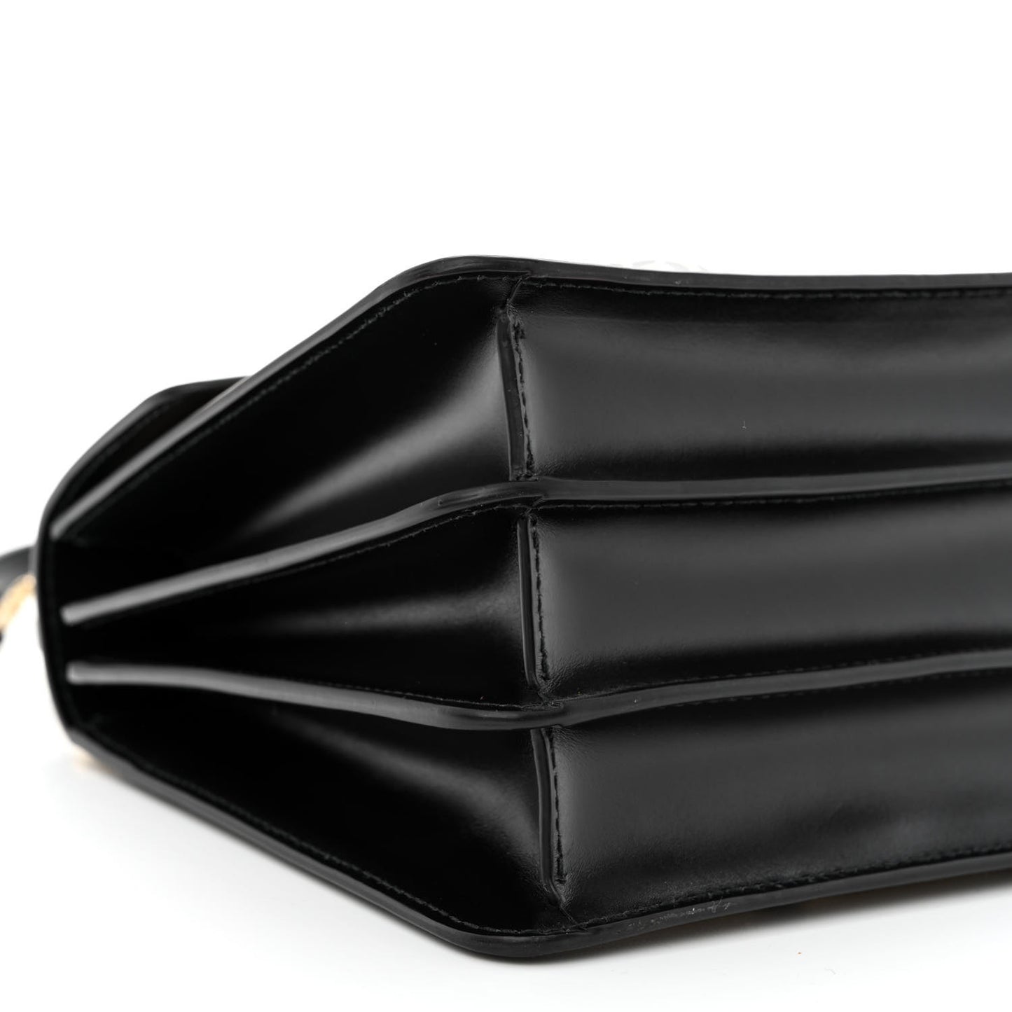Calfskin Million Chain Motif Serpenti Forever Top Handle Black
