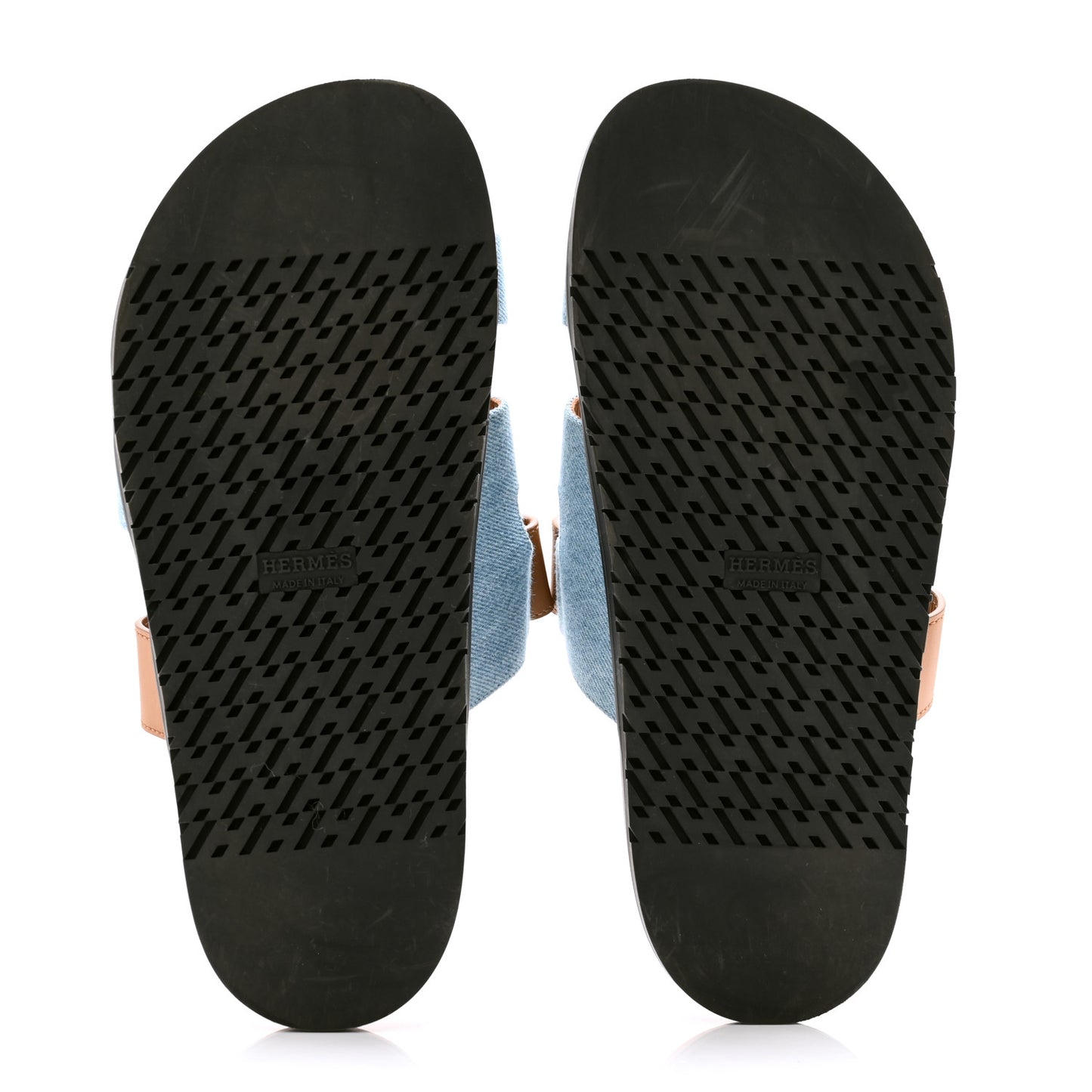 Denim Calfskin Womens Chypre Sandals 39 Bleu Clair Naturel