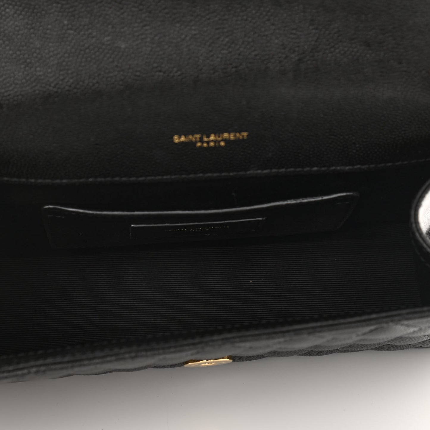 Grain De Poudre Textured Mixed Matelasse Triquilt Small Monogram Satchel Black