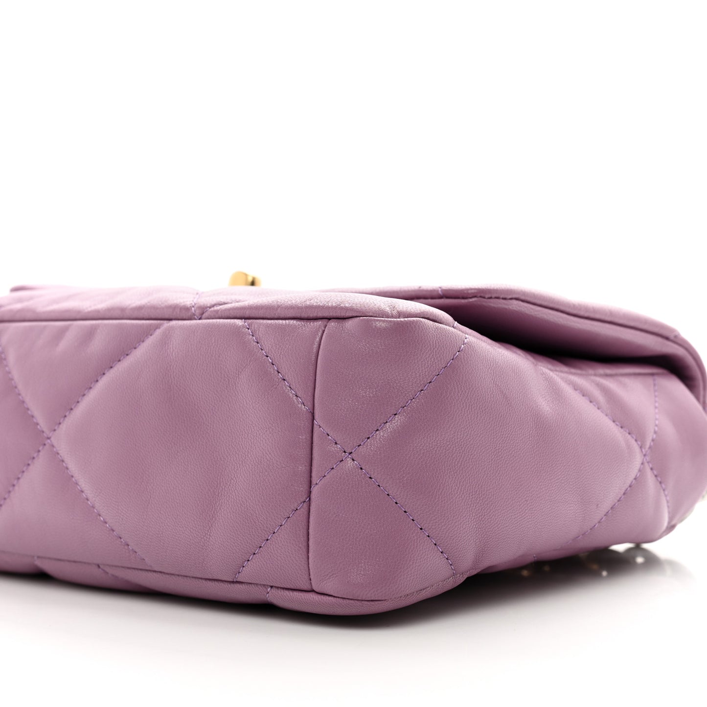 Lambskin Quilted Medium Chanel 19 Flap Purple