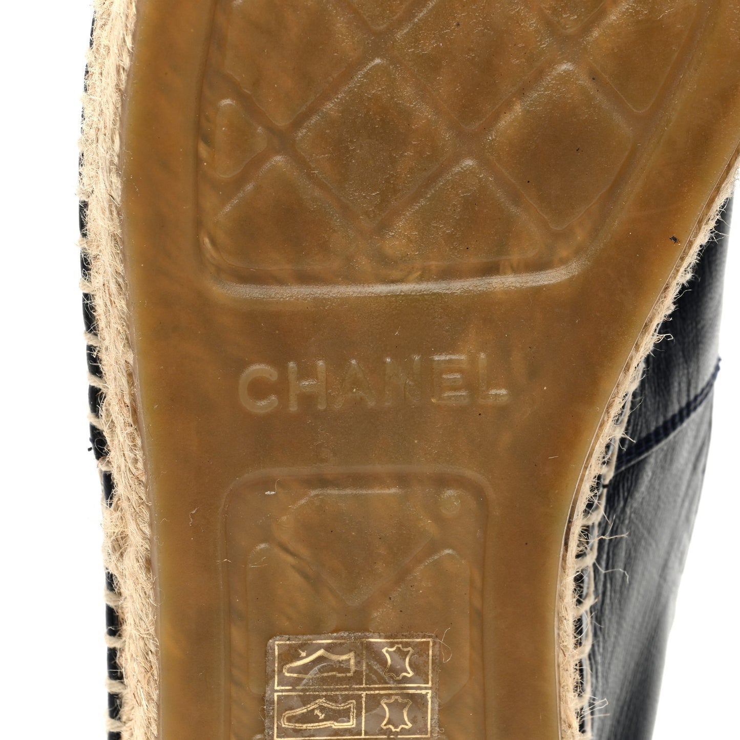 Lambskin CC Espadrilles 40 Navy Black
