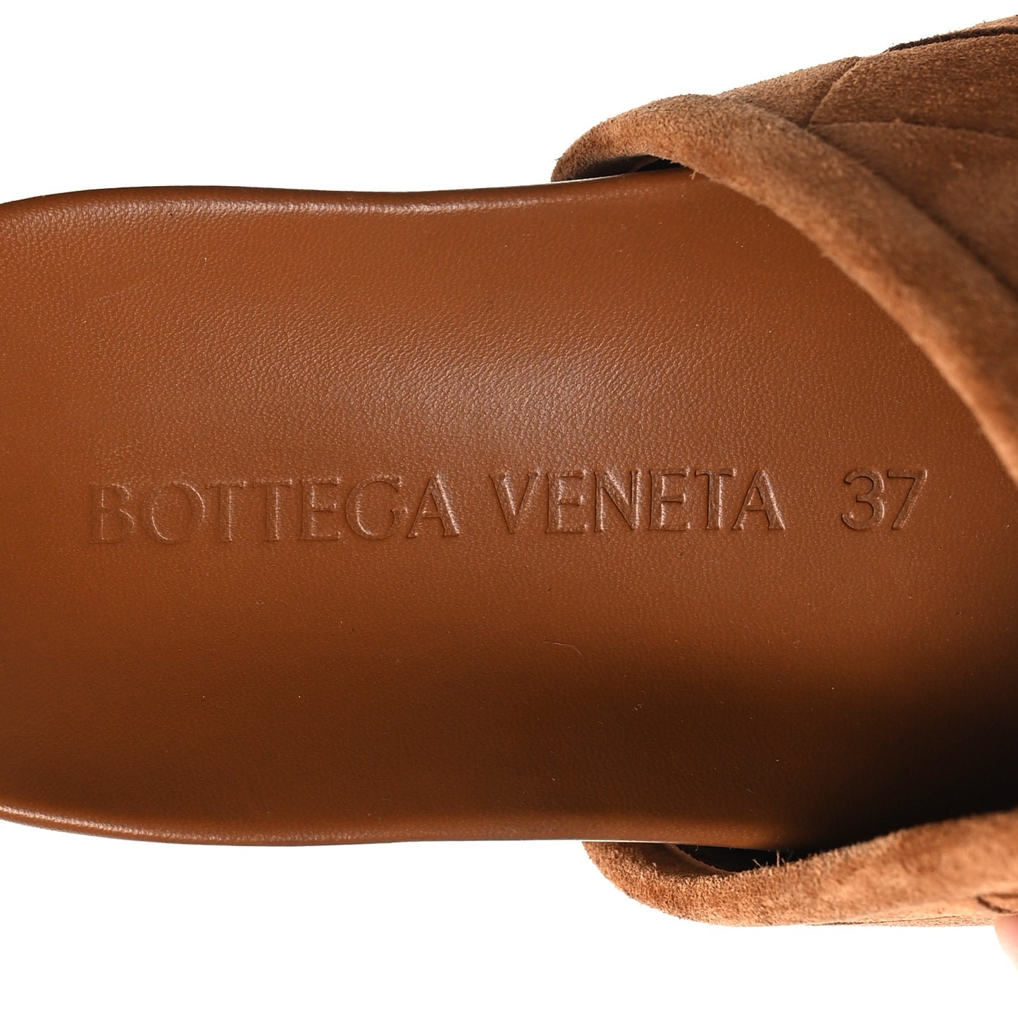 Suede Intrecciato Reggie Mules 37 Caramel