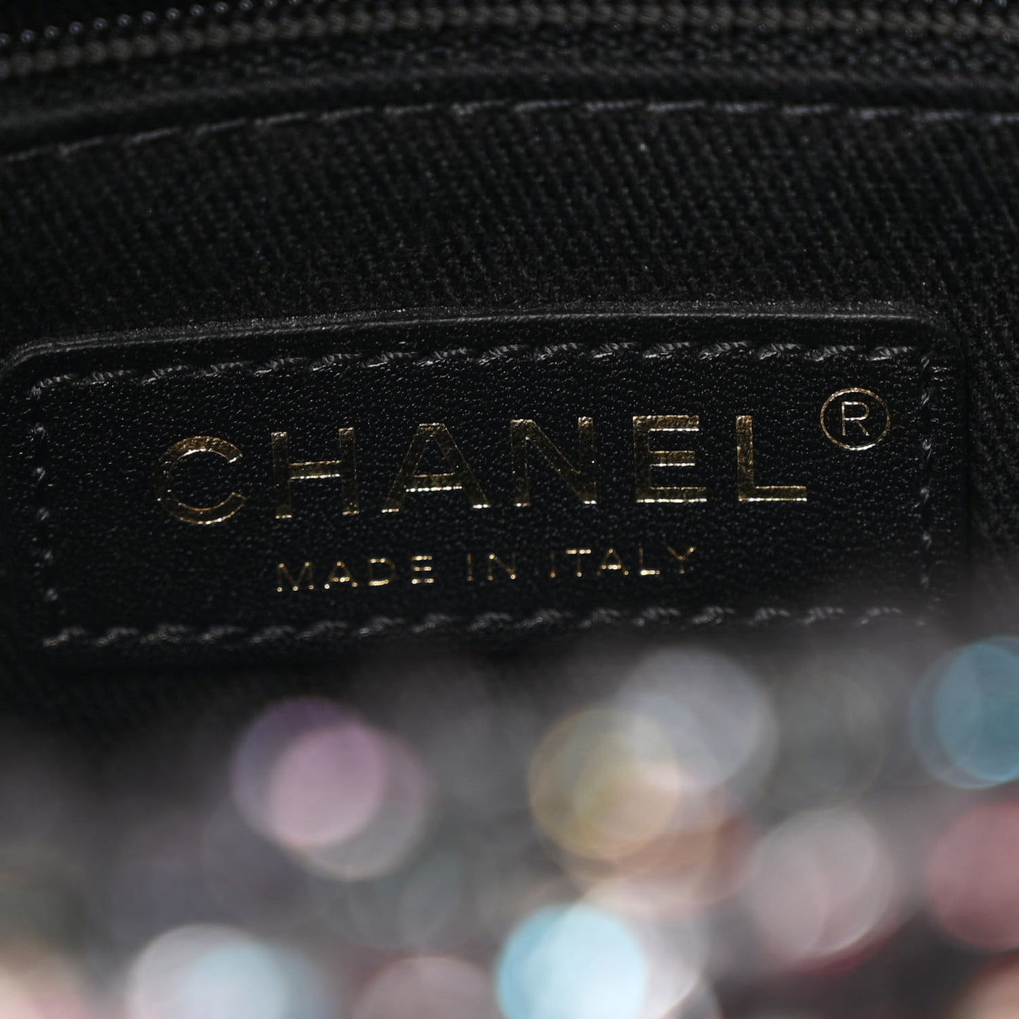Tweed Sequin Mini Coco Handle Flap Black