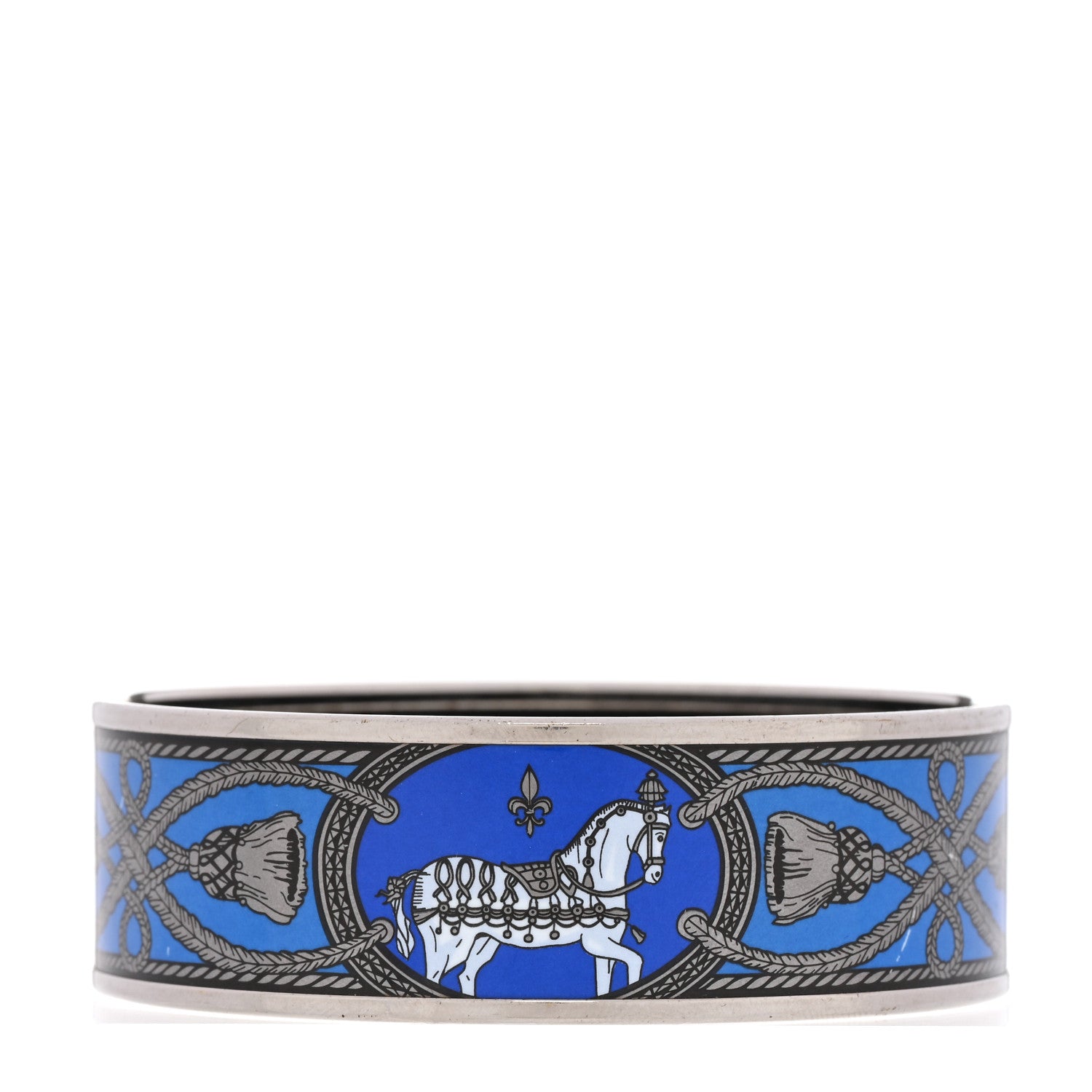 Hermes Enamel Printed Wide Grand Apparat Bracelet 70 1848316