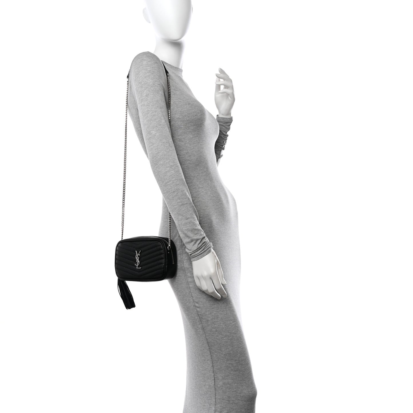 Grain De Poudre Matelasse Monogram Mini Lou Camera Bag Black