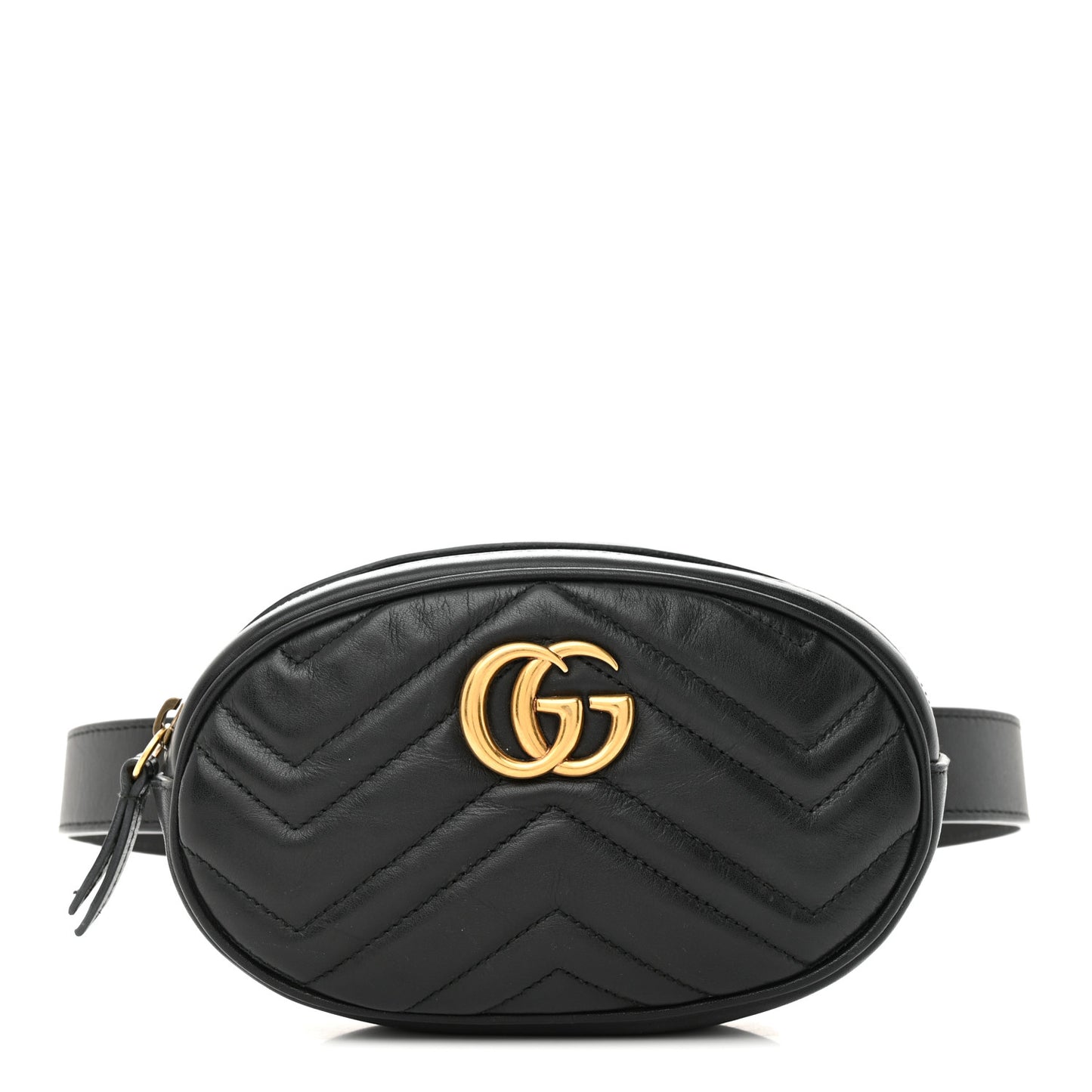Calfskin Matelasse GG Marmont Belt Bag 75 30 Black