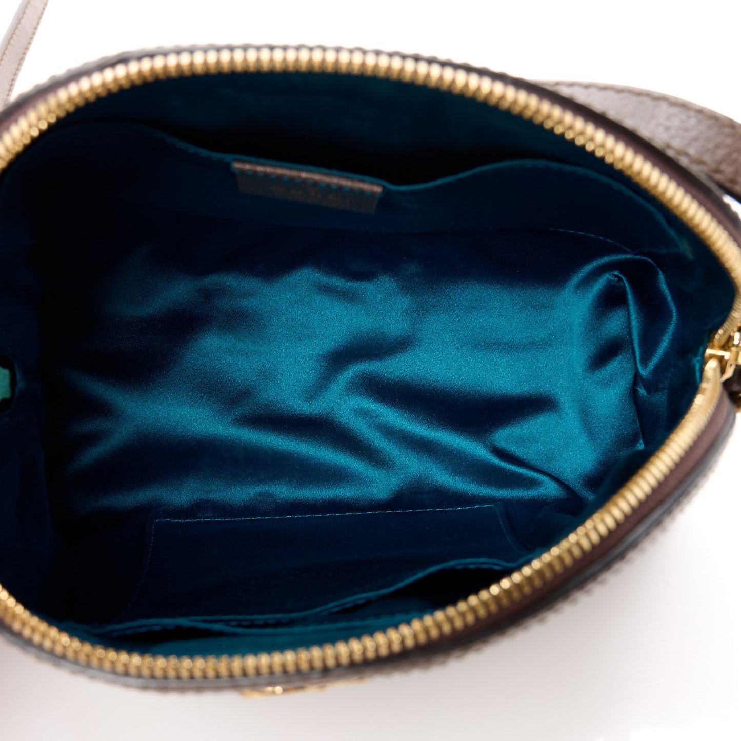 GG Supreme Monogram Textured Dollar Calfskin Web Small Ophidia Dome Shoulder Bag Beige Ebony New Acero
