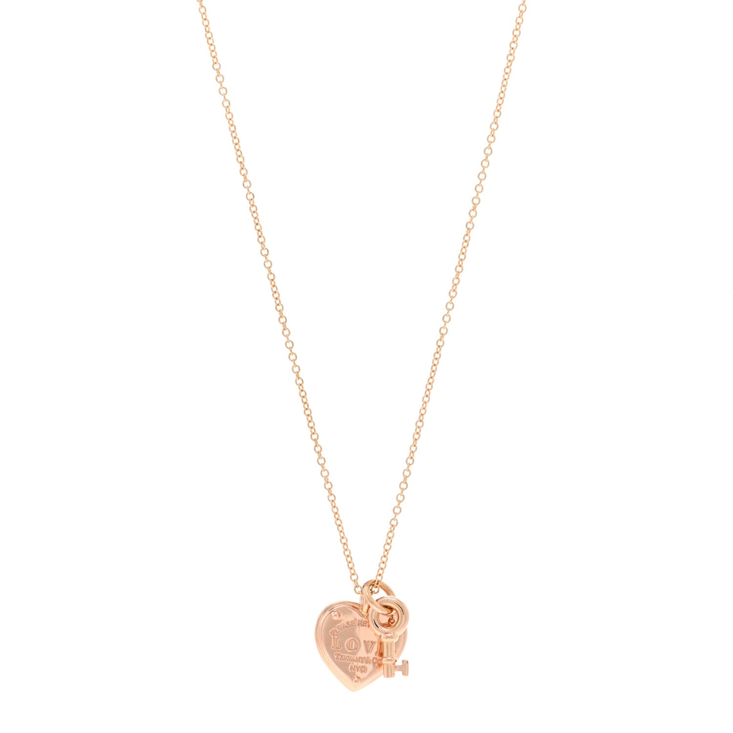 Tiffany 18K Rose Gold Return To Tiffany Love Heart Tag Key