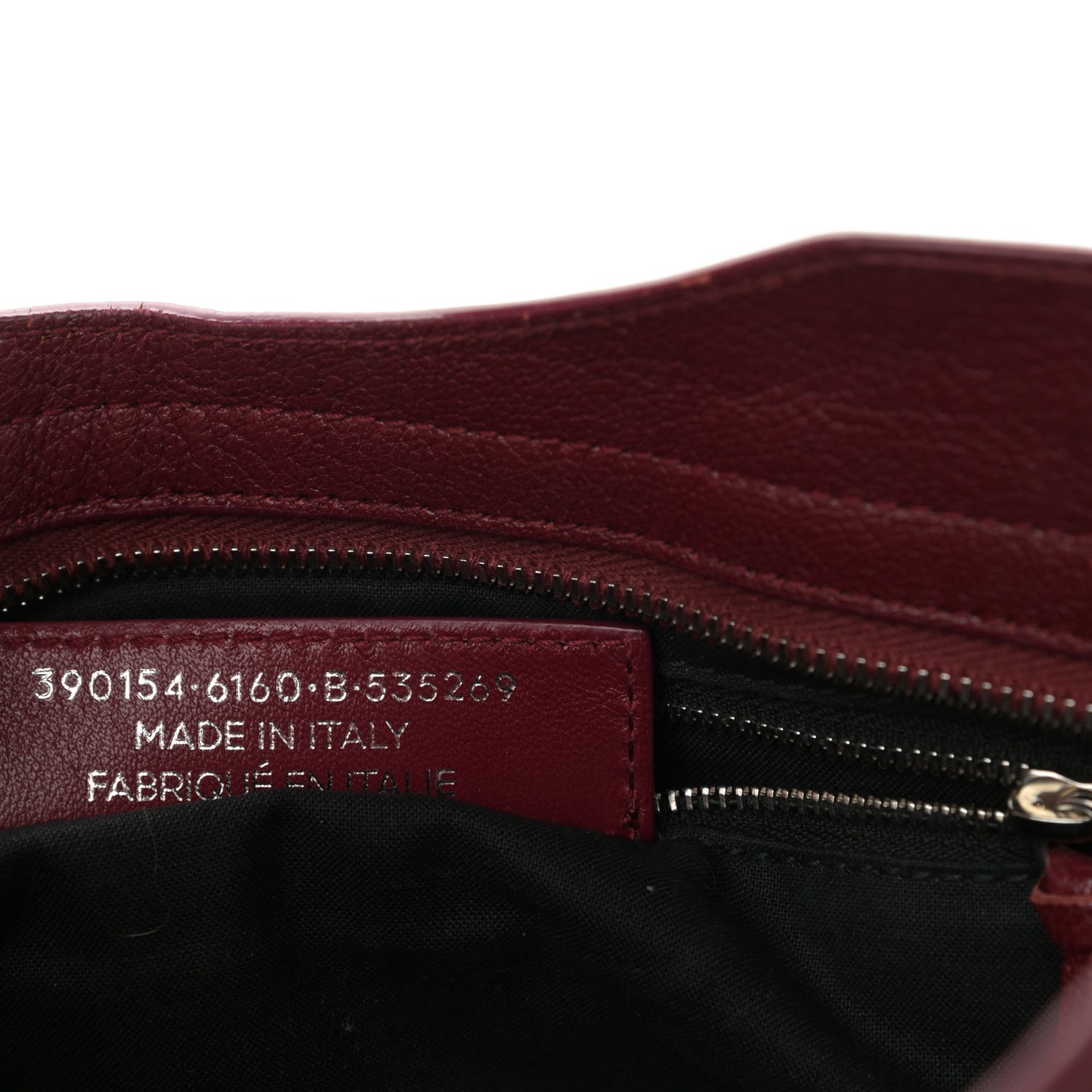 Chevre Silver Metallic Edge Hardware City Rouge Lie De Vin