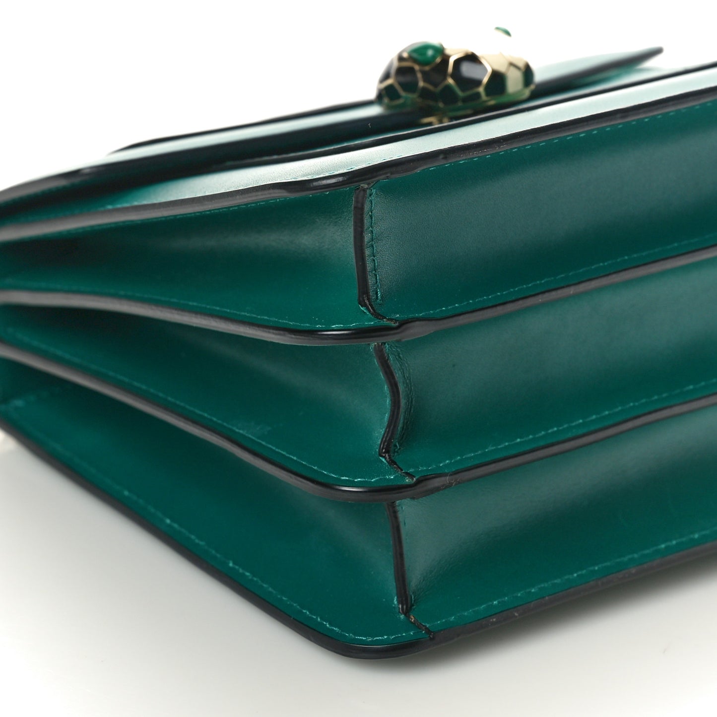 Calfskin Serpenti Forever Top Handle Emerald Green