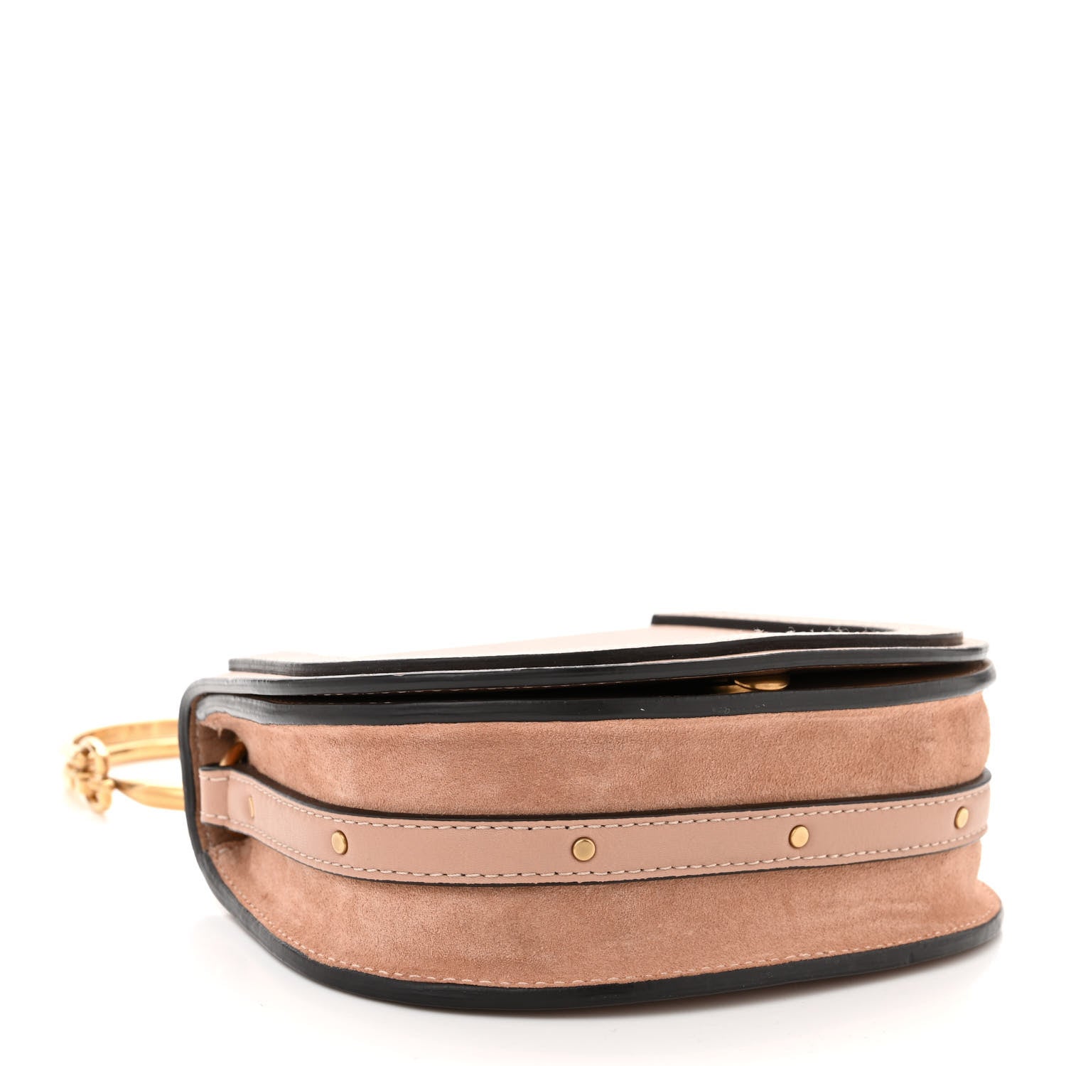 Chloe Calfskin Suede Small Nile Bracelet Bag Biscotti Beige 4 of 13
