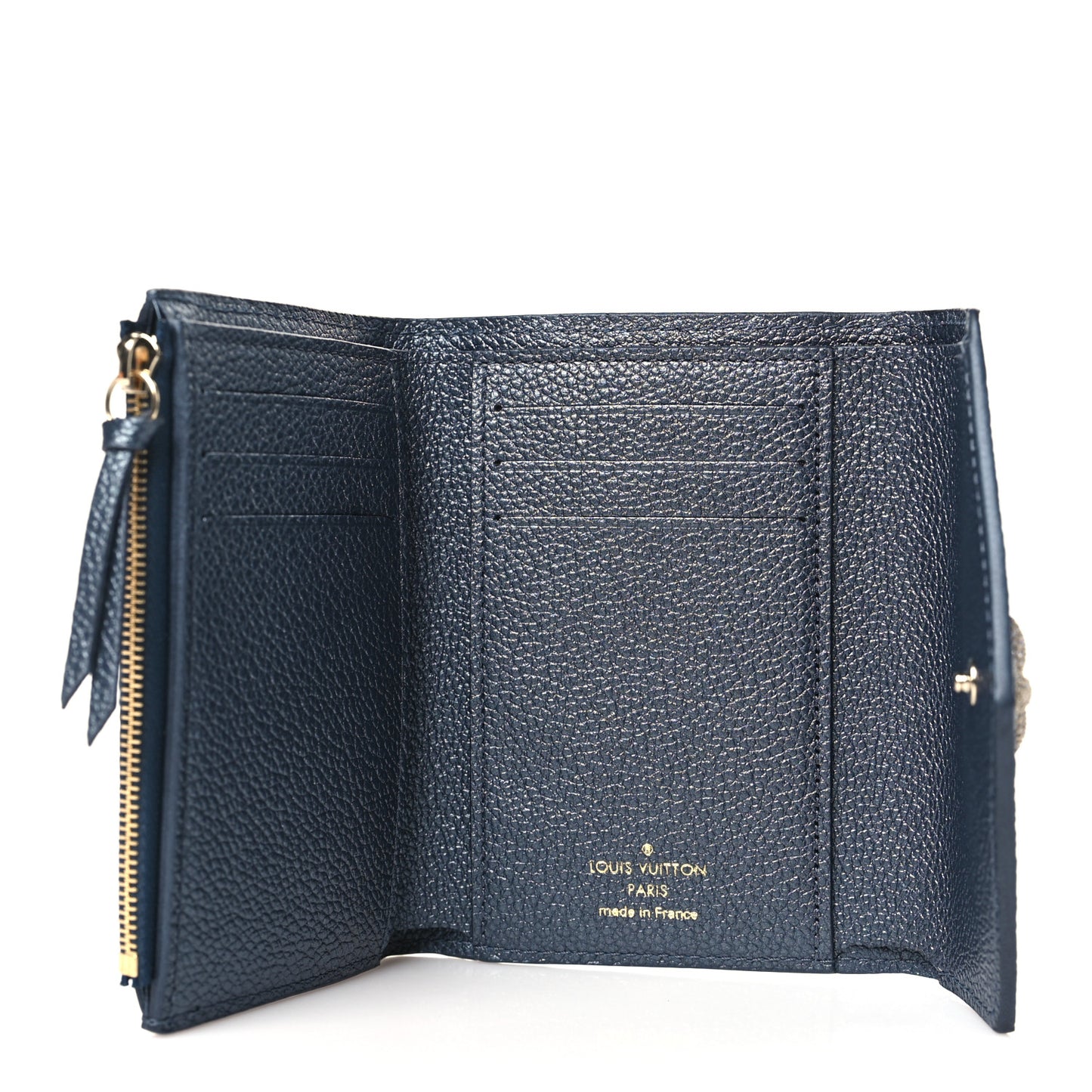 Empreinte Monogram Flower Victorine Wallet Navy Blue